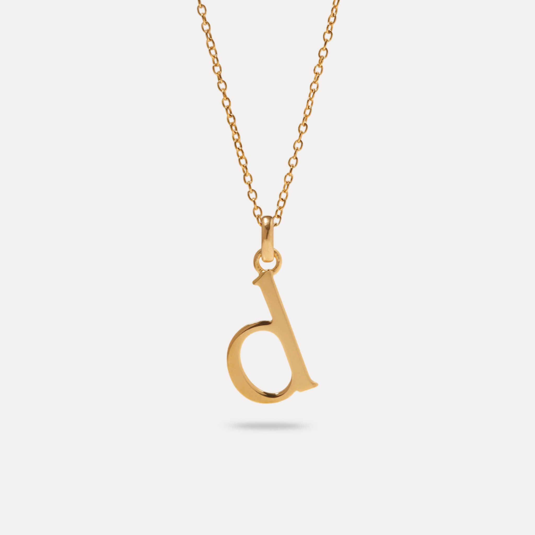 Initial with Anchor Chain 24k Gold Vermeil