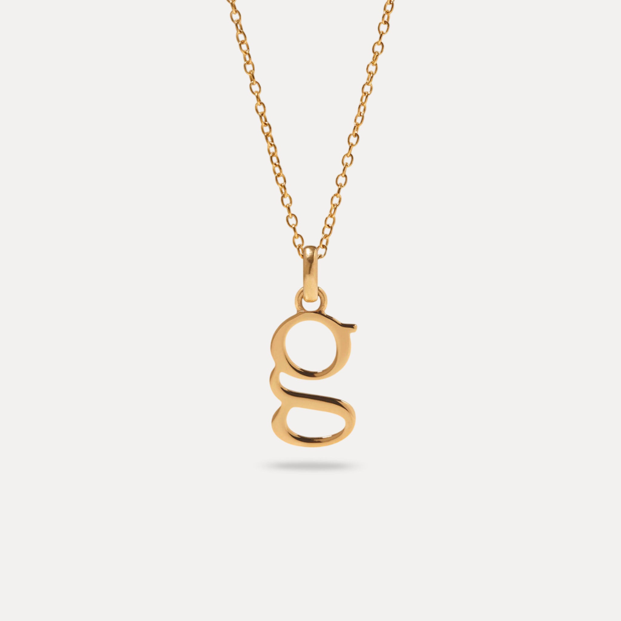 Initial with Anchor Chain 24k Gold Vermeil