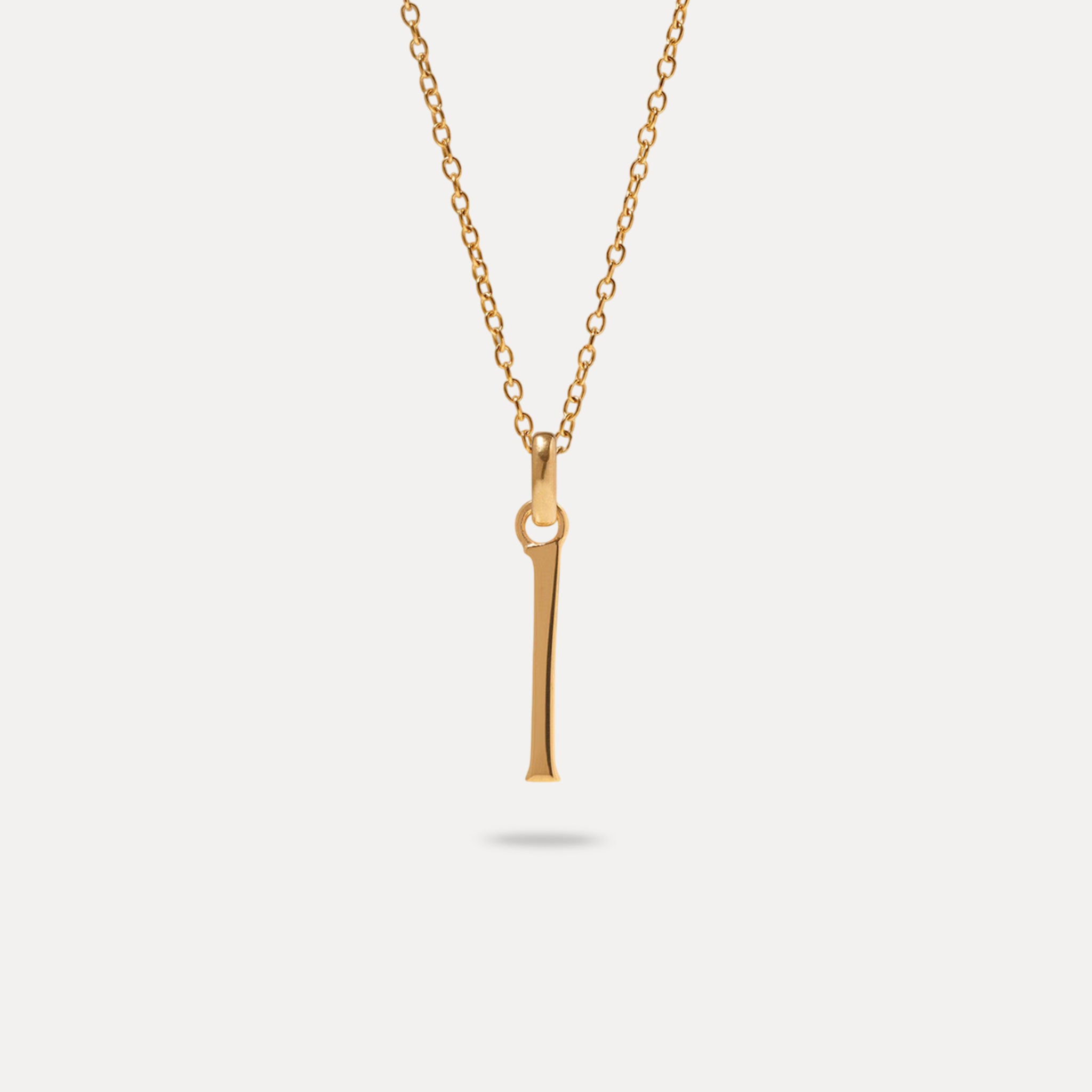 Initial with Anchor Chain 24k Gold Vermeil