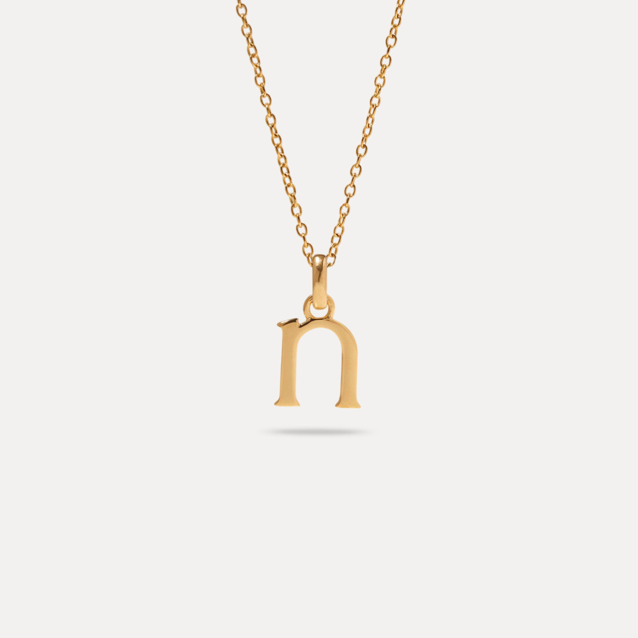 Initial with Anchor Chain 24k Gold Vermeil