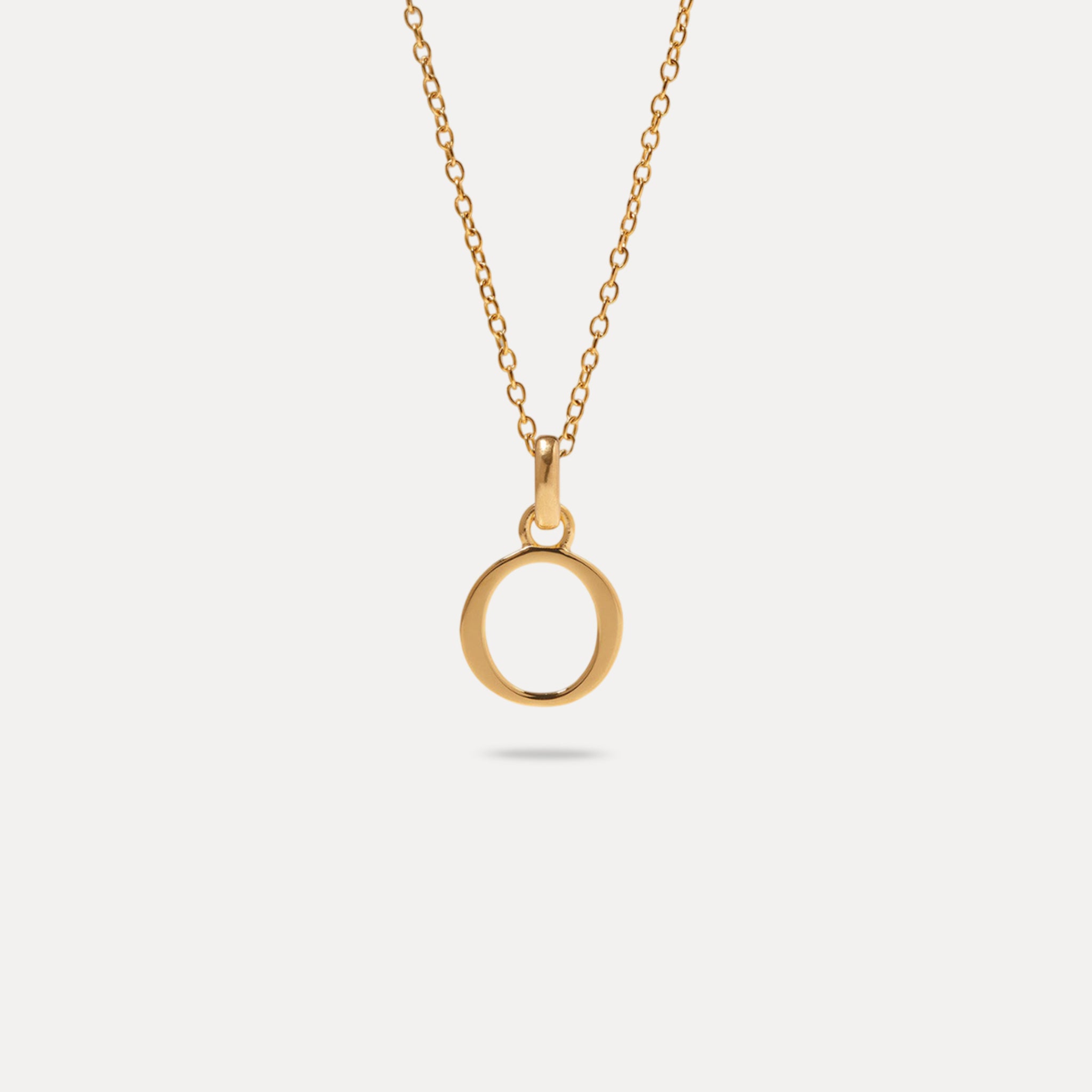 Initial with Anchor Chain 24k Gold Vermeil