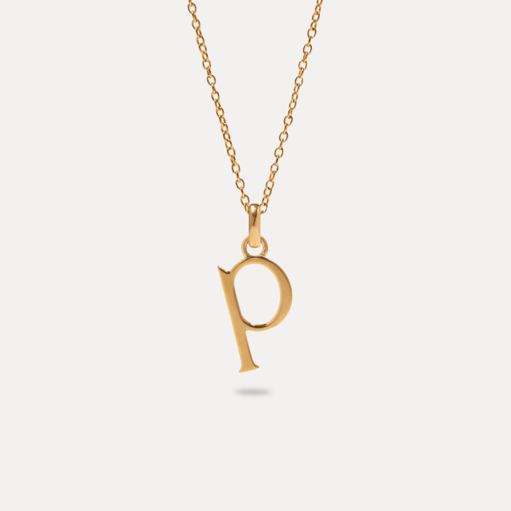 Initial with Anchor Chain 24k Gold Vermeil