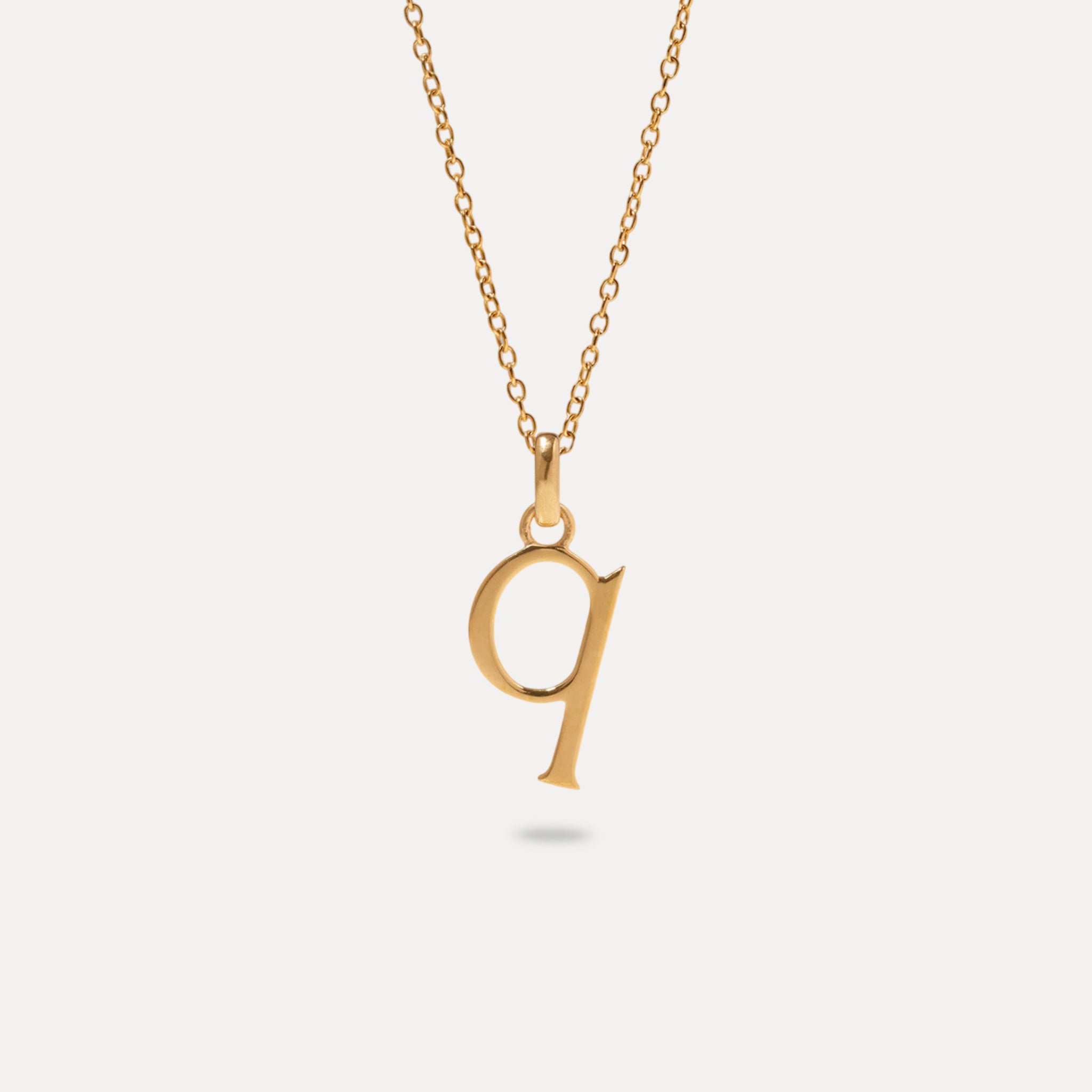 Initial with Anchor Chain 24k Gold Vermeil