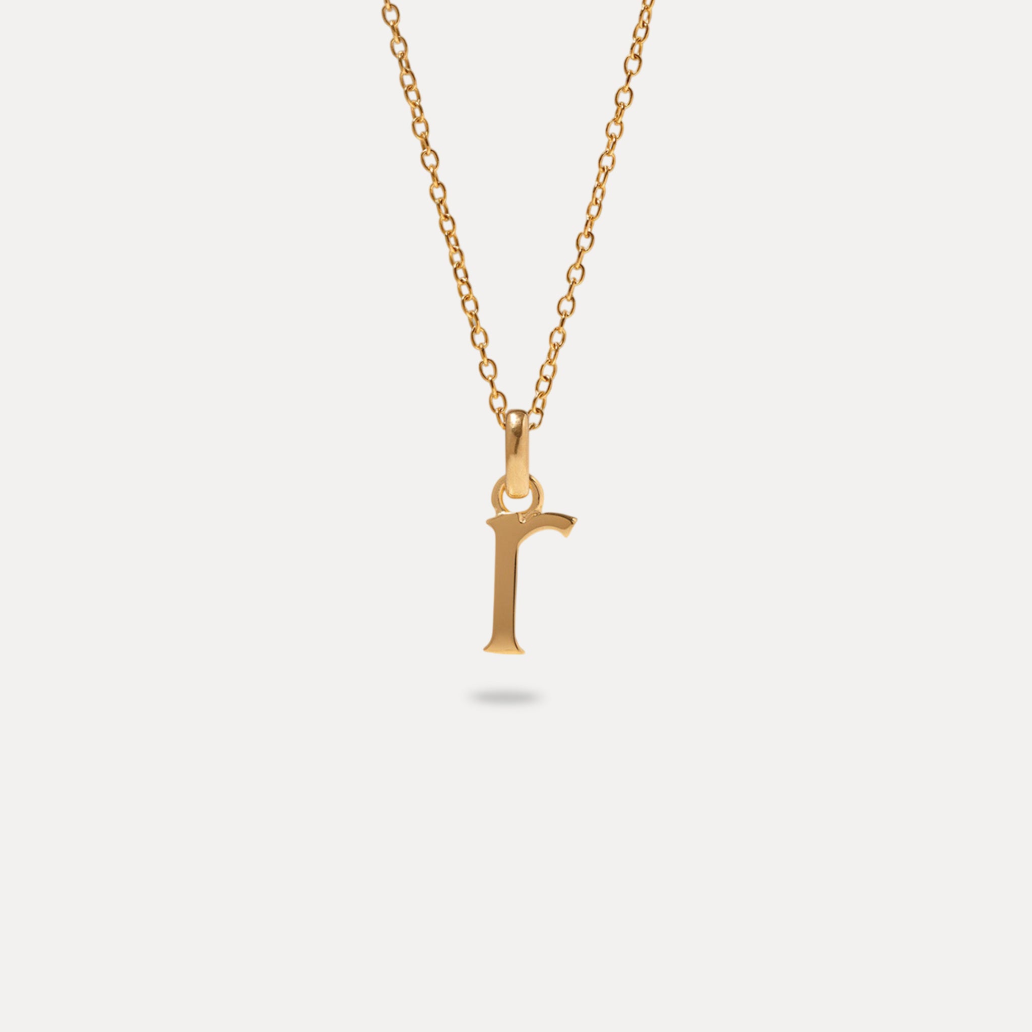 Initial with Anchor Chain 24k Gold Vermeil