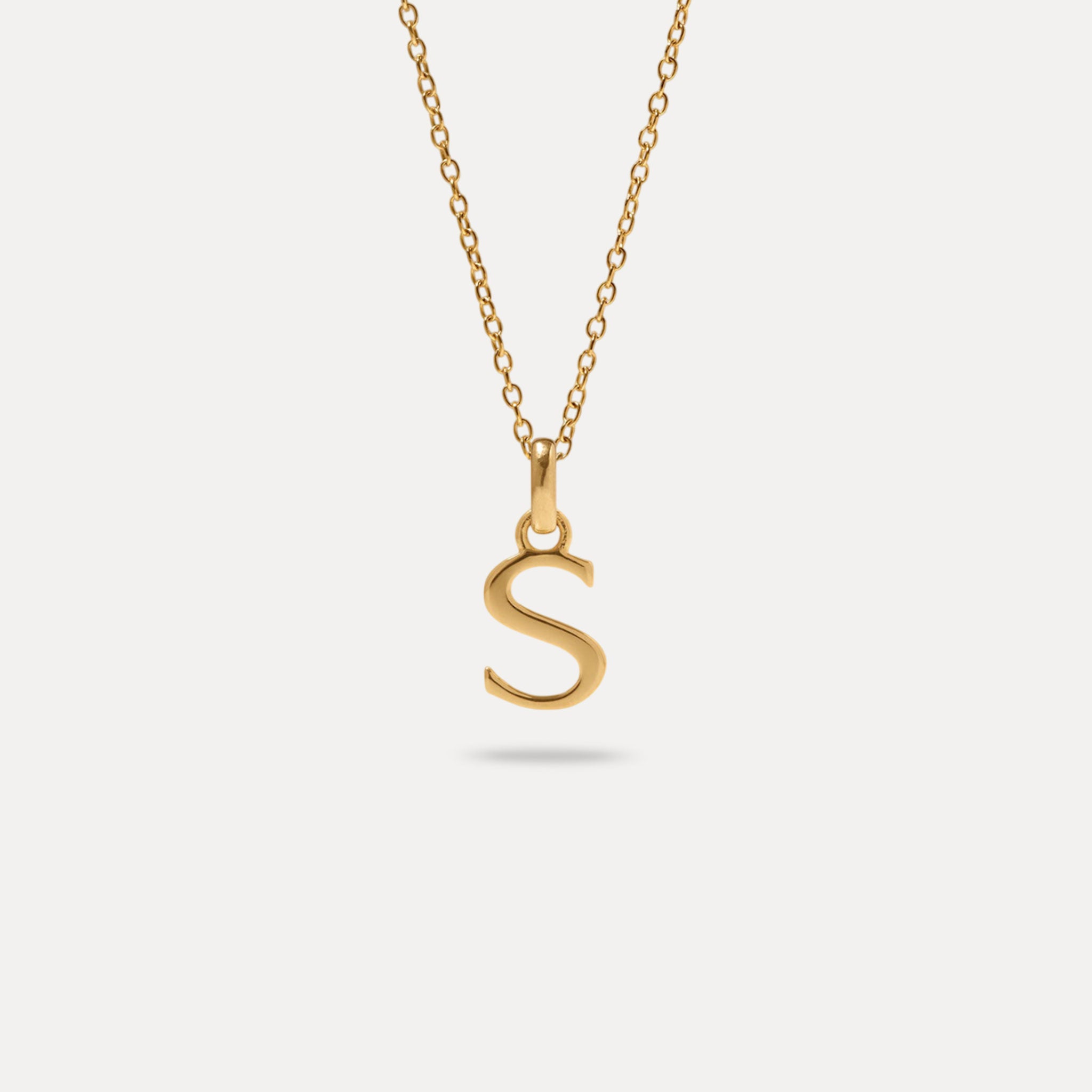 Initial with Anchor Chain 24k Gold Vermeil