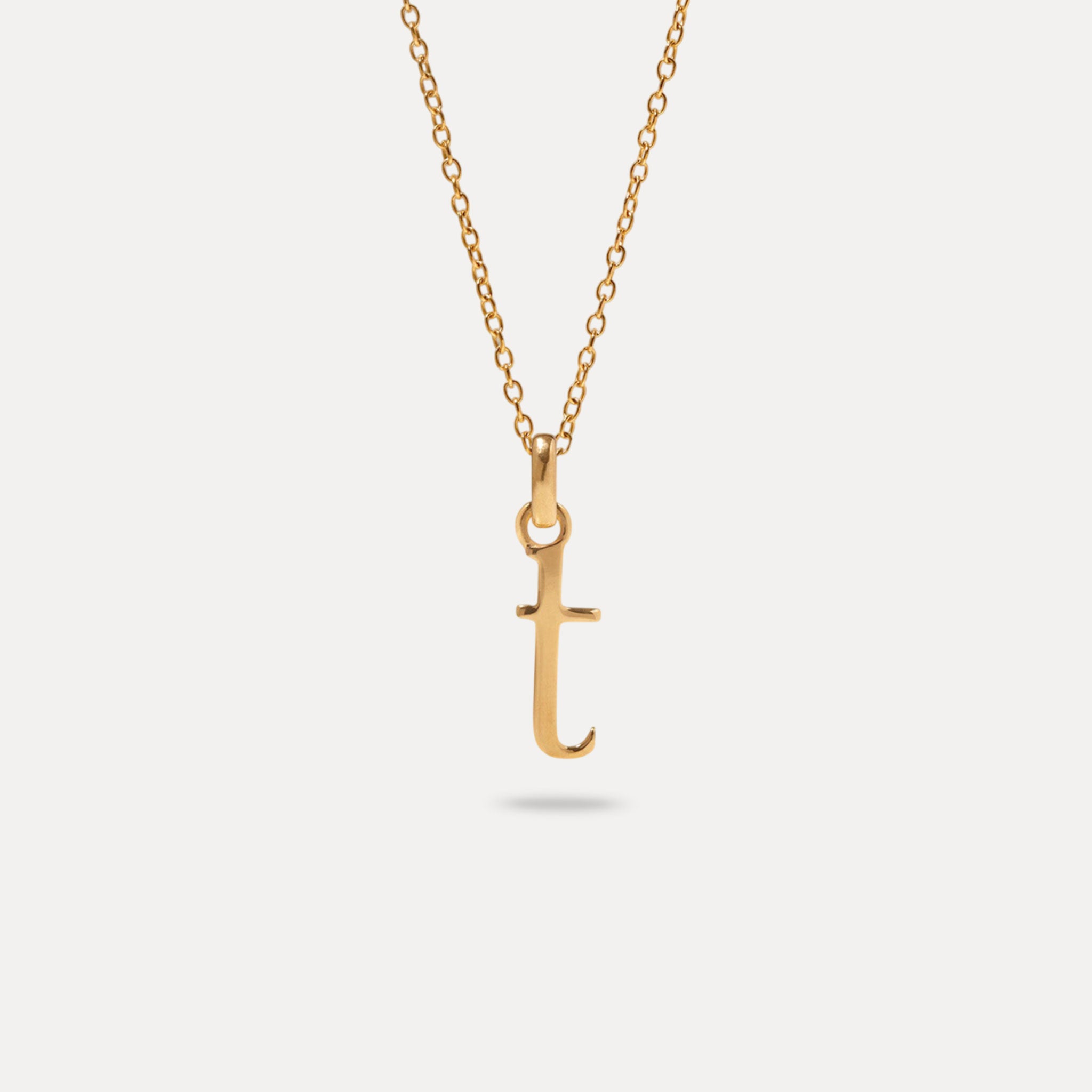 Initial with Anchor Chain 24k Gold Vermeil
