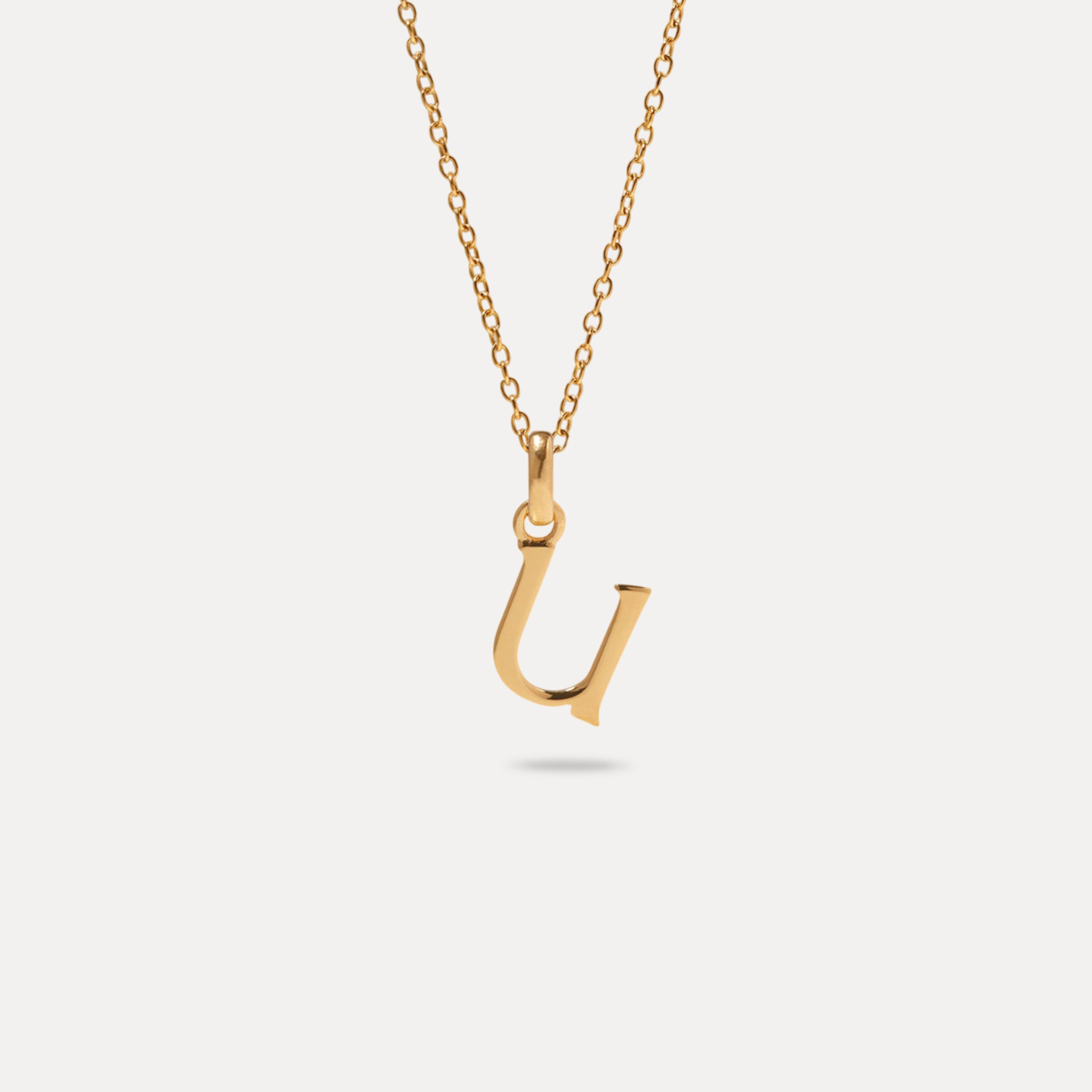 Initial with Anchor Chain 24k Gold Vermeil