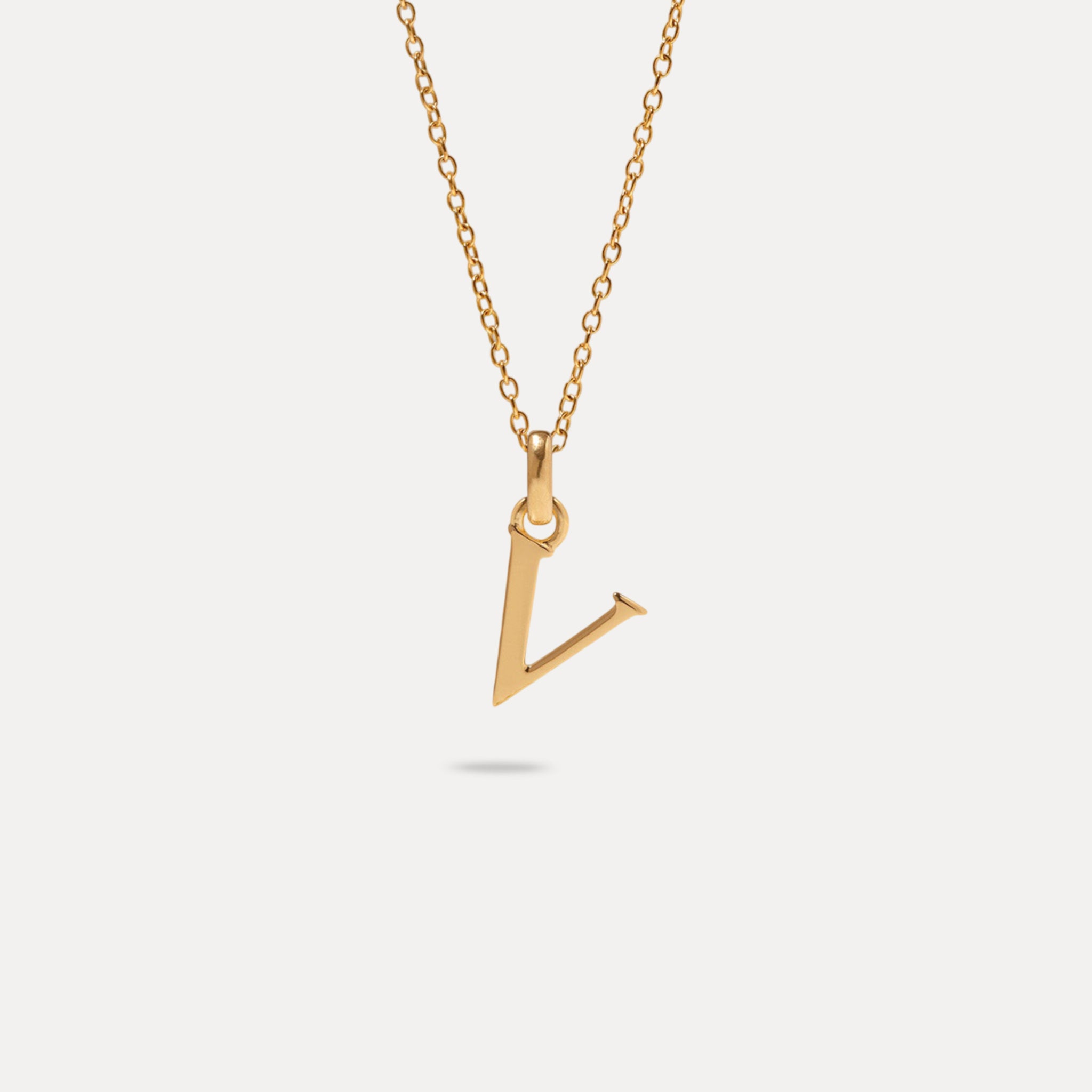 Initial with Anchor Chain 24k Gold Vermeil