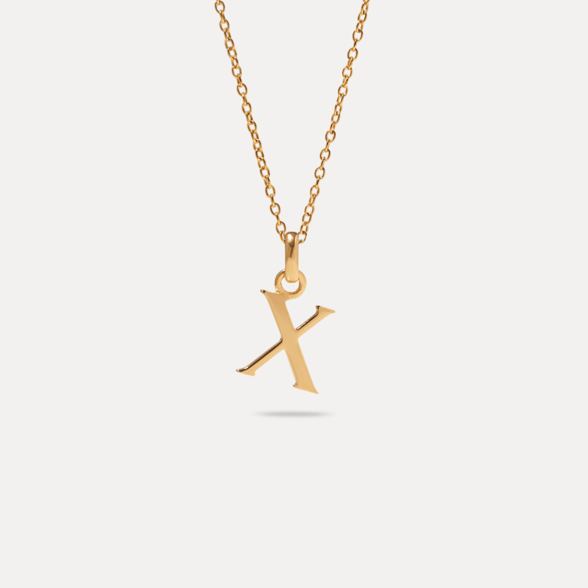 Initial with Anchor Chain 24k Gold Vermeil