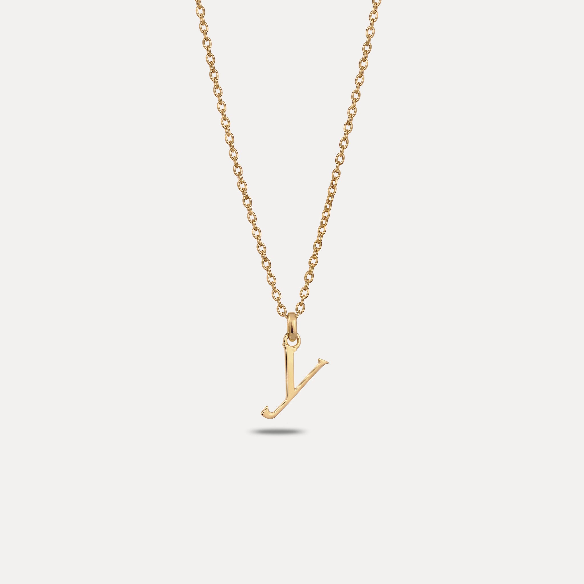 Initial with Anchor Chain 24k Gold Vermeil