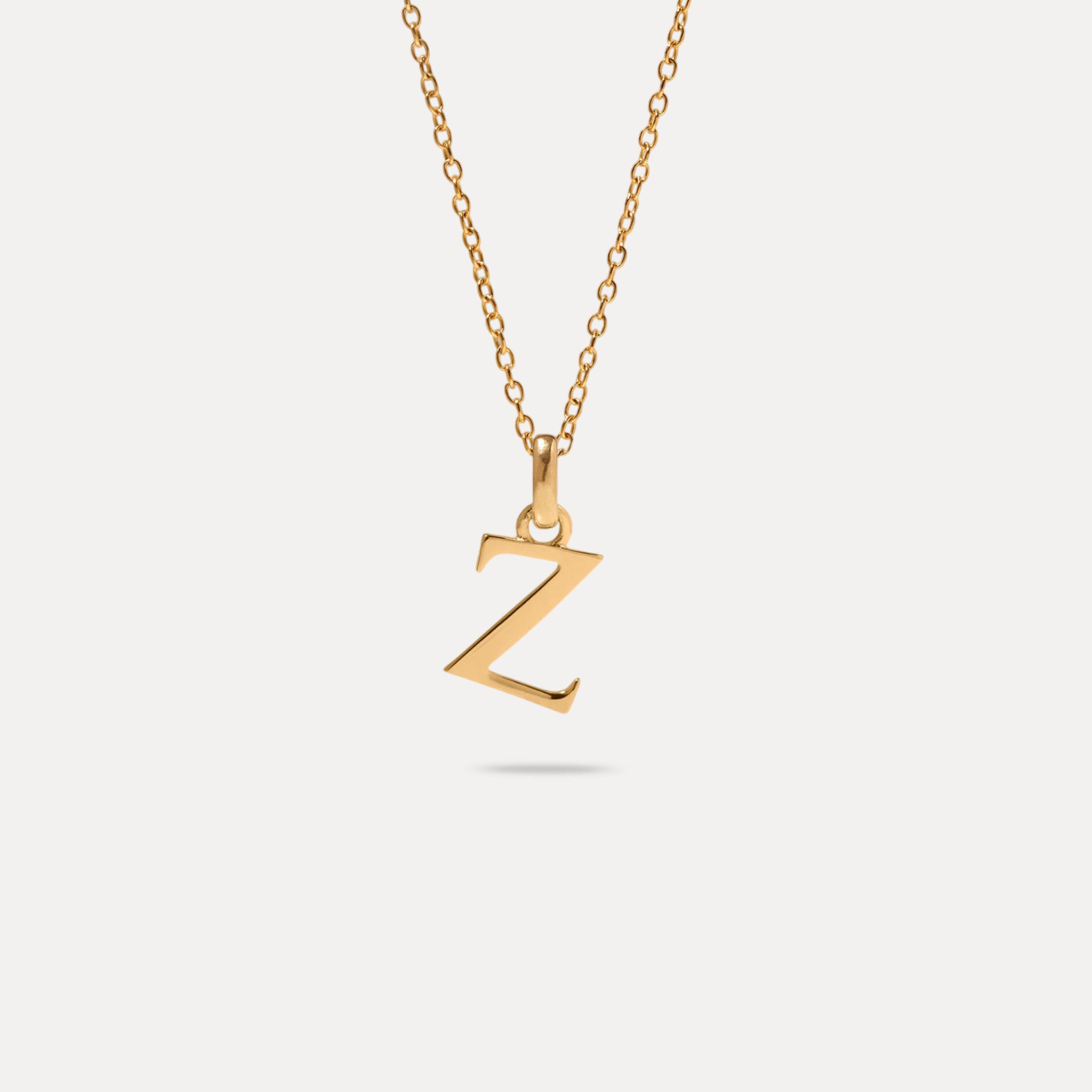 Initial with Anchor Chain 24k Gold Vermeil