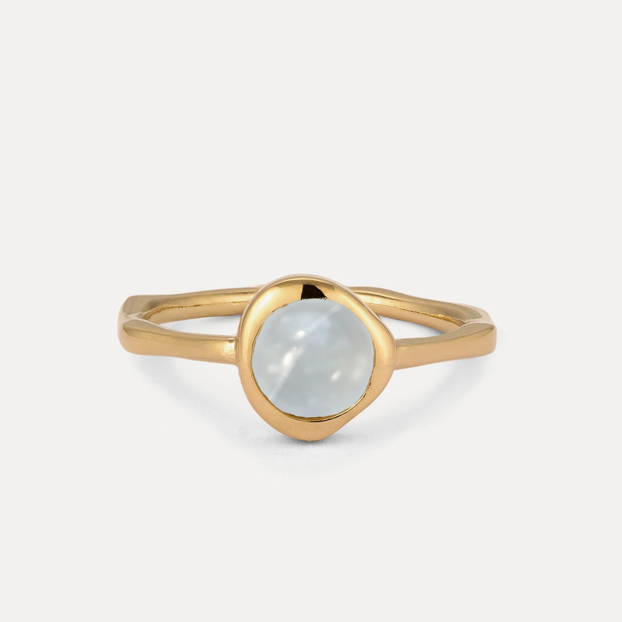 Zodiac Birthstone Ring 24k Gold Vermeil - Glossy