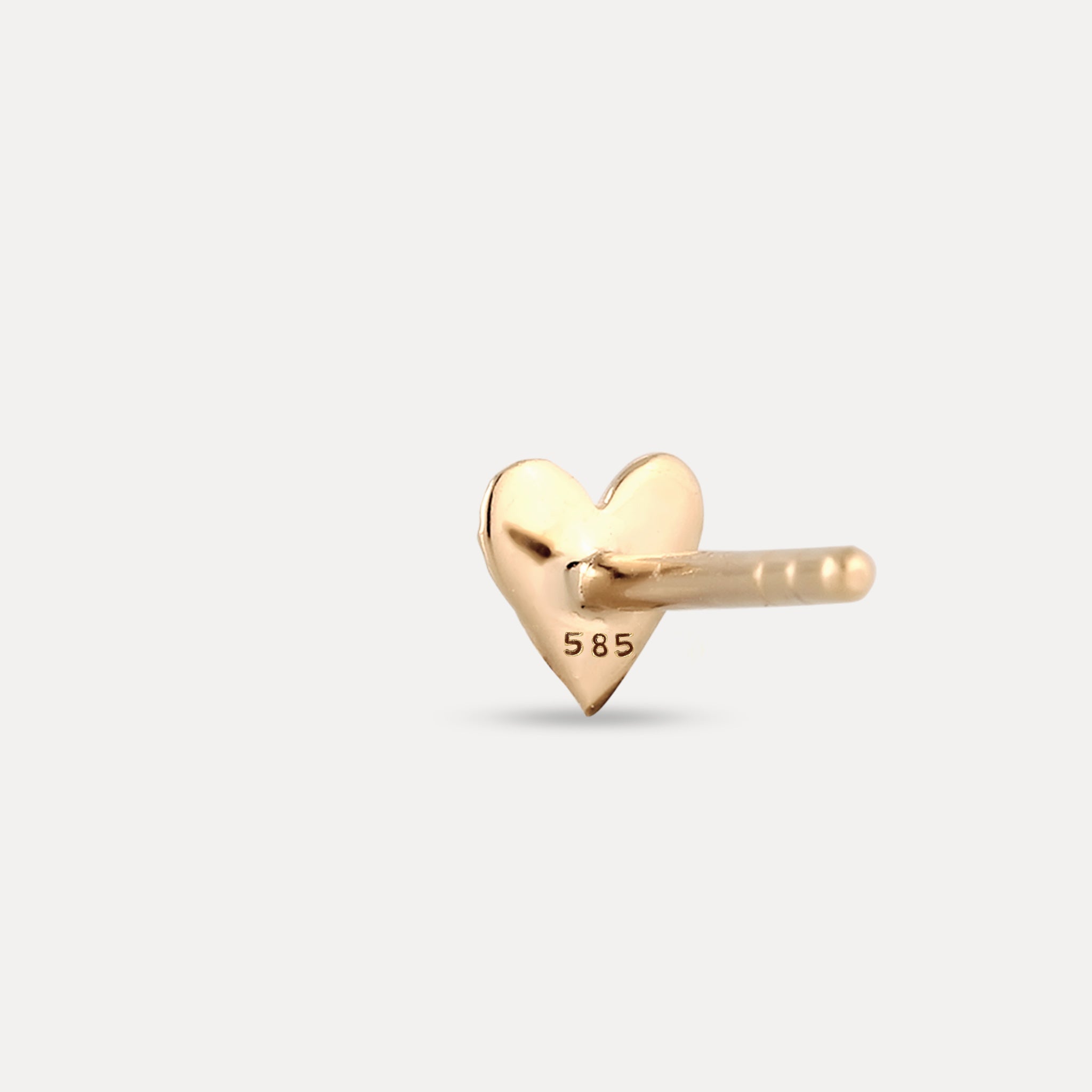 Beryl Balance Dual Stud Earrings - Single | 14k Solid Gold