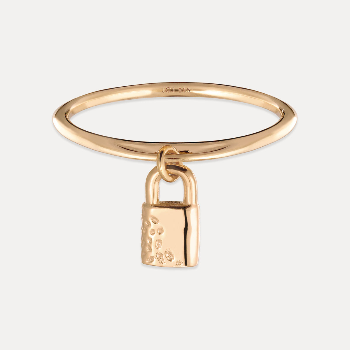 Tiny Padlock Ring | 585 Gold