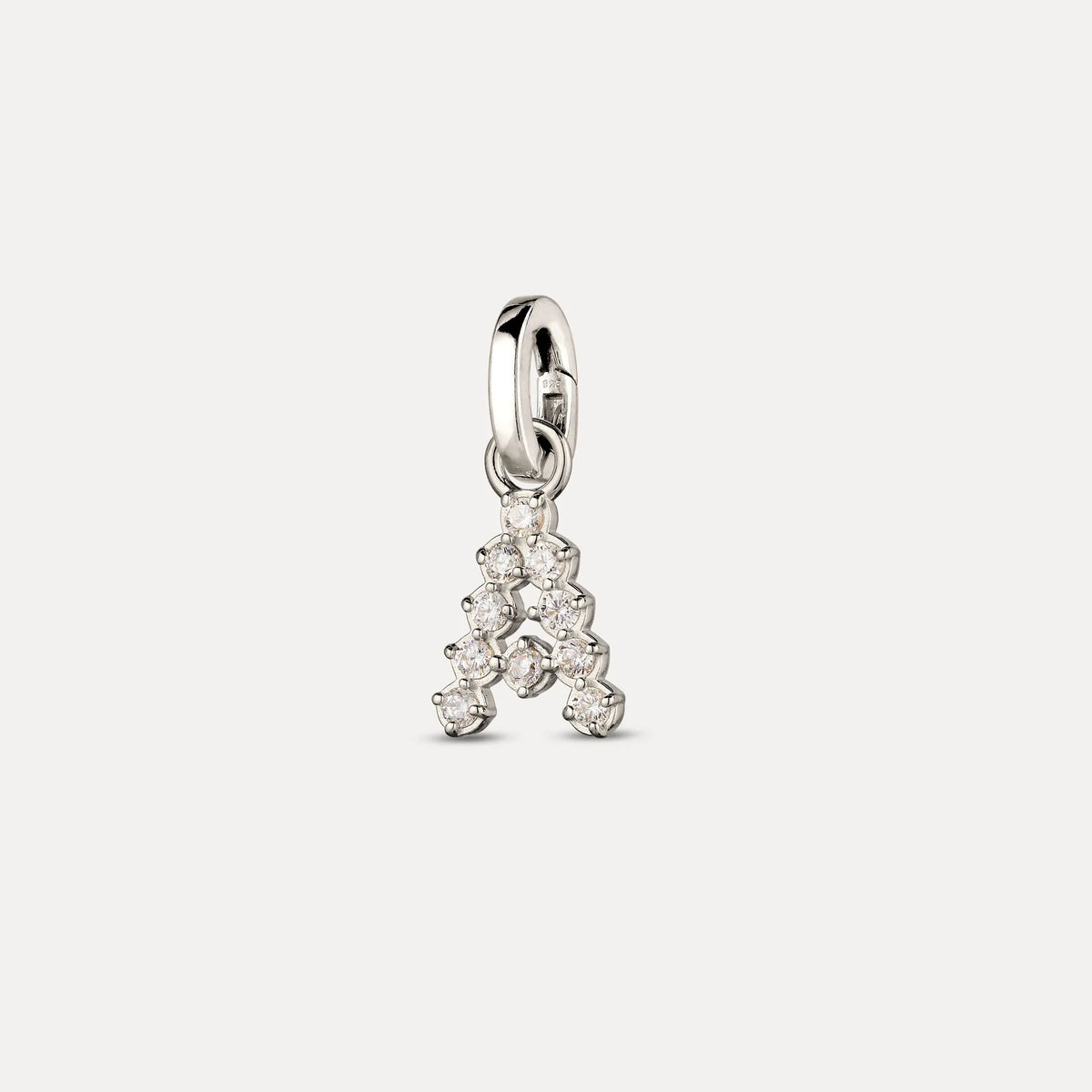 Zirconia Letter Pendant - A in 925 Silber