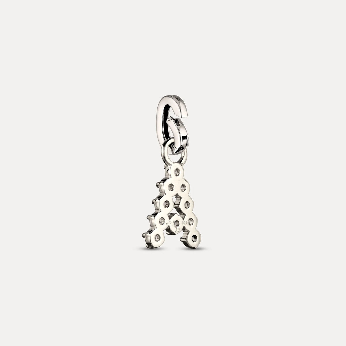 Zirconia Letter Pendant - A in 925 Silber