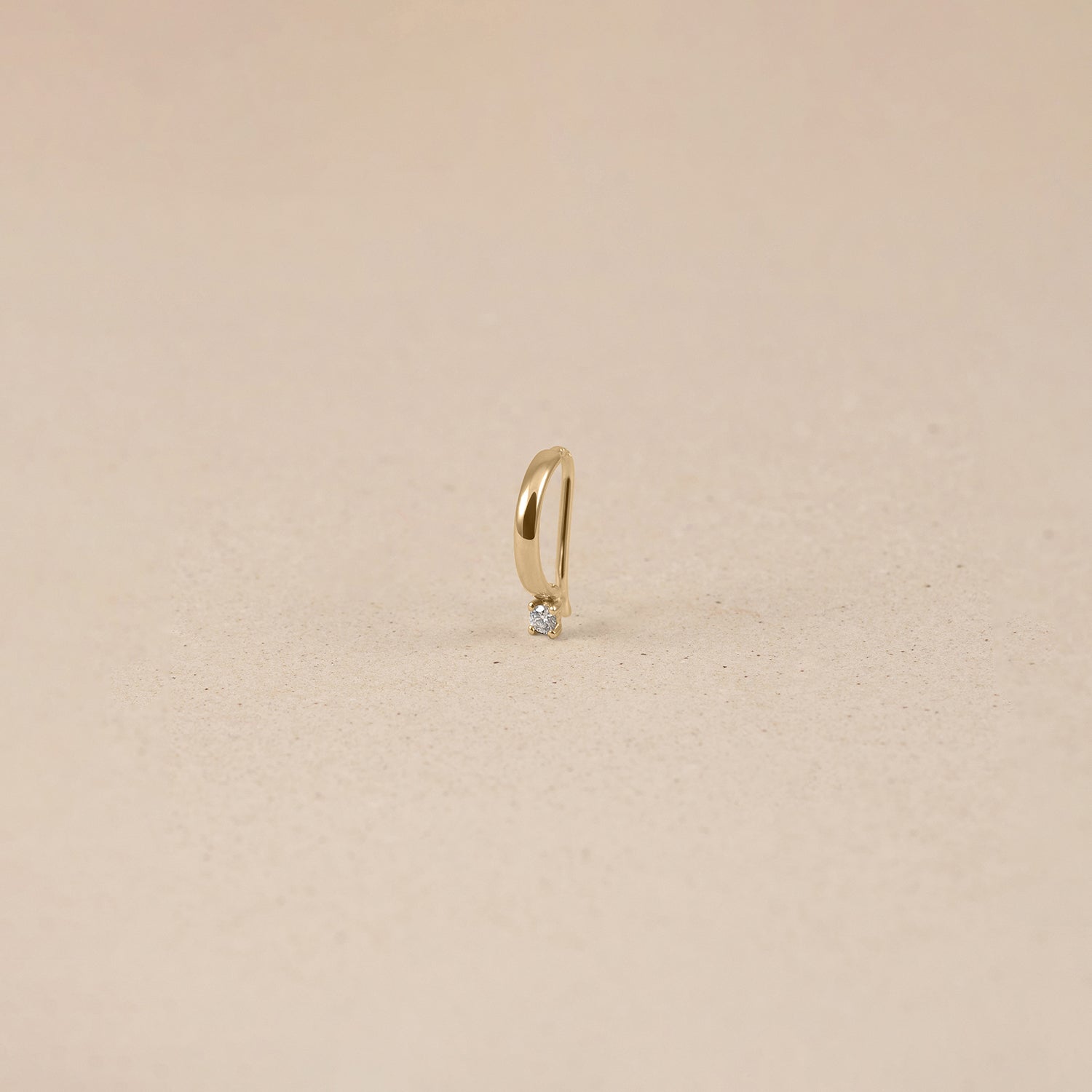 Diamond Arch Dangle Earrings - Single | 14k Gold