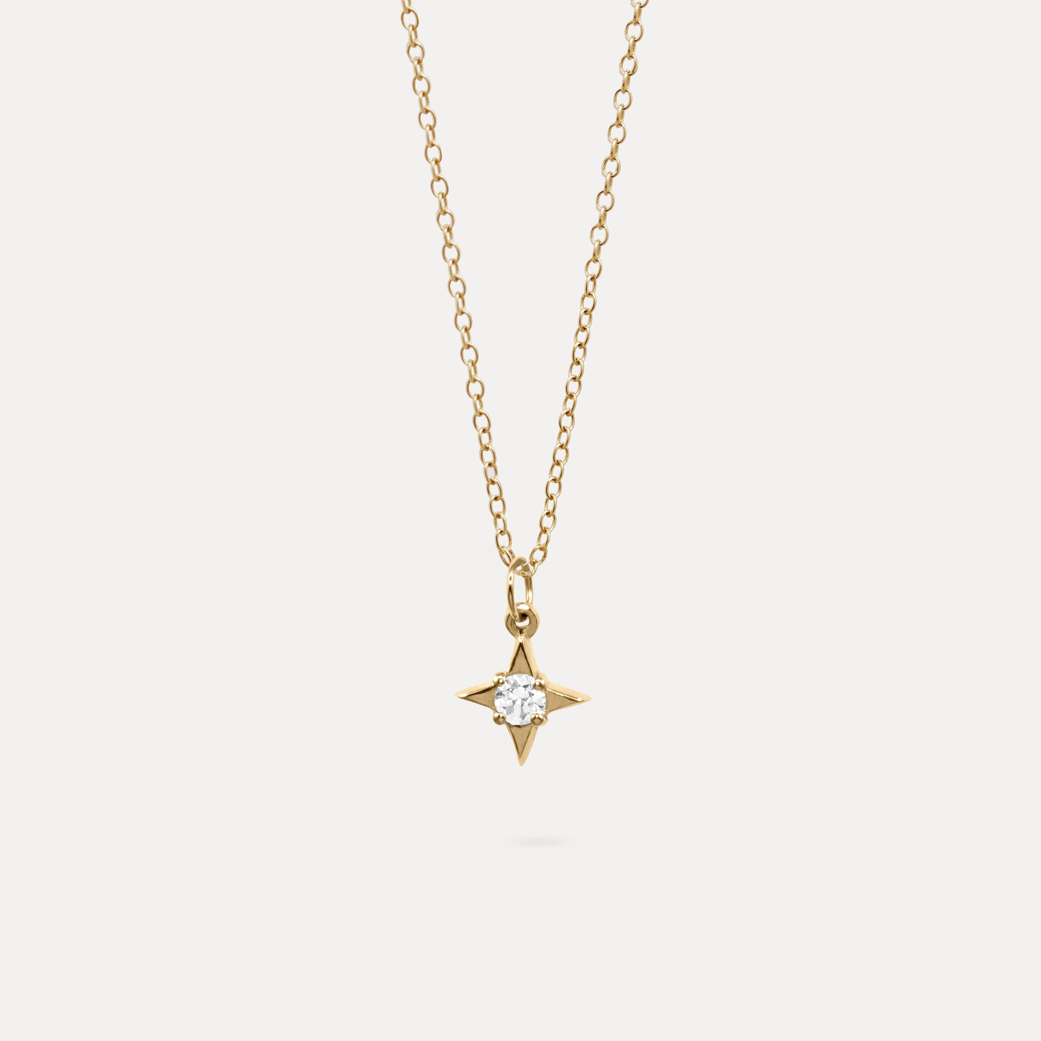 Diamond Stella Star Necklace | 14k Gold
