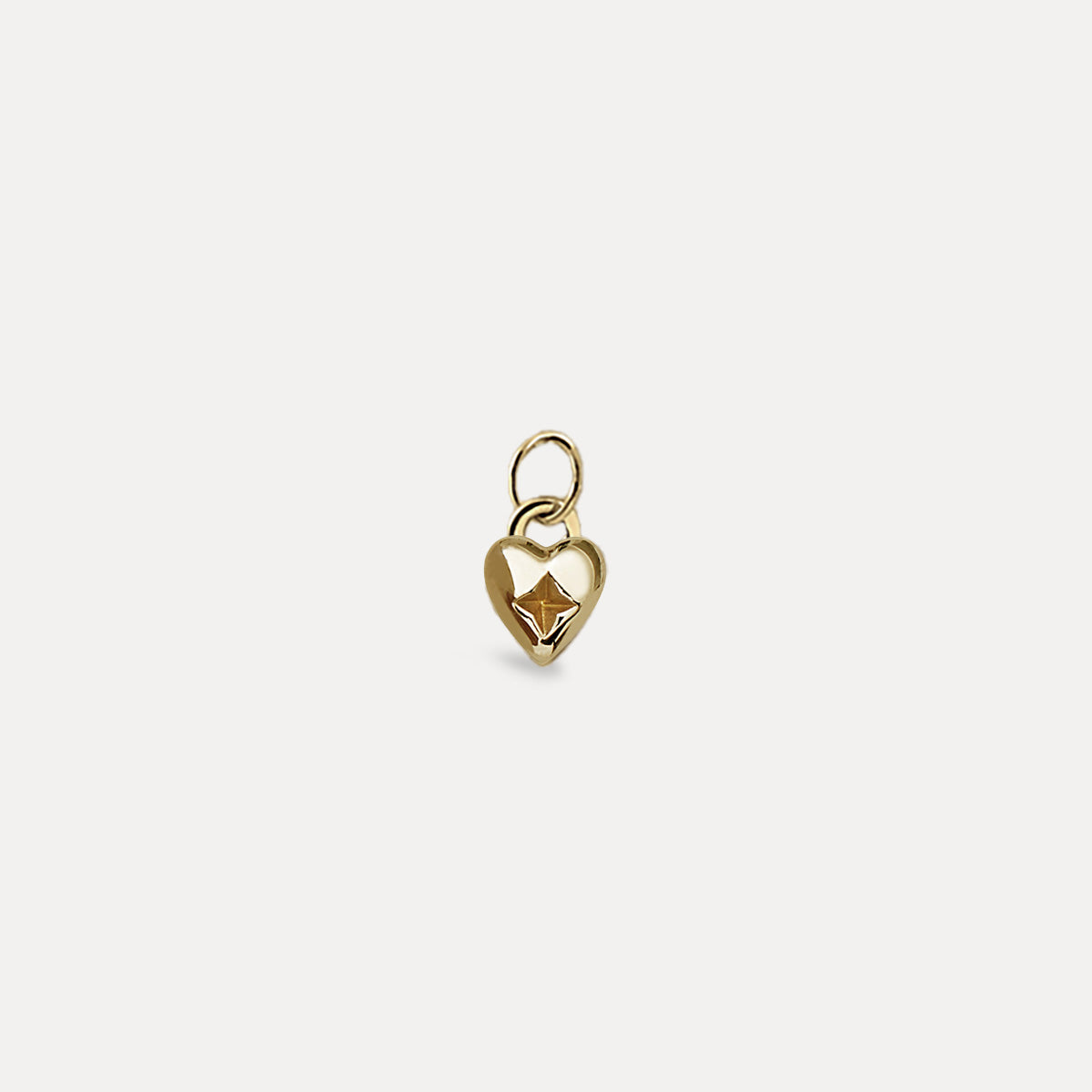 14k heart online charm