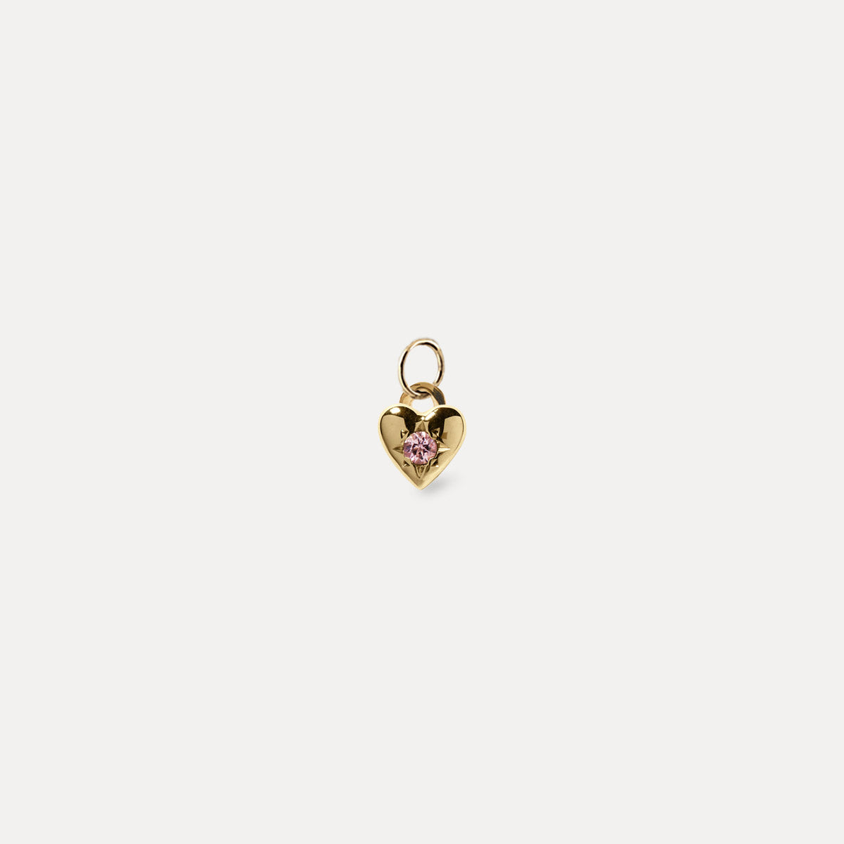 Pink Tourmaline Heart Pendant | 14k Gold