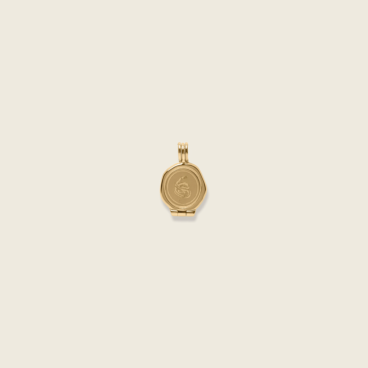 Sun Seal Locket Pendant | 14k Gold