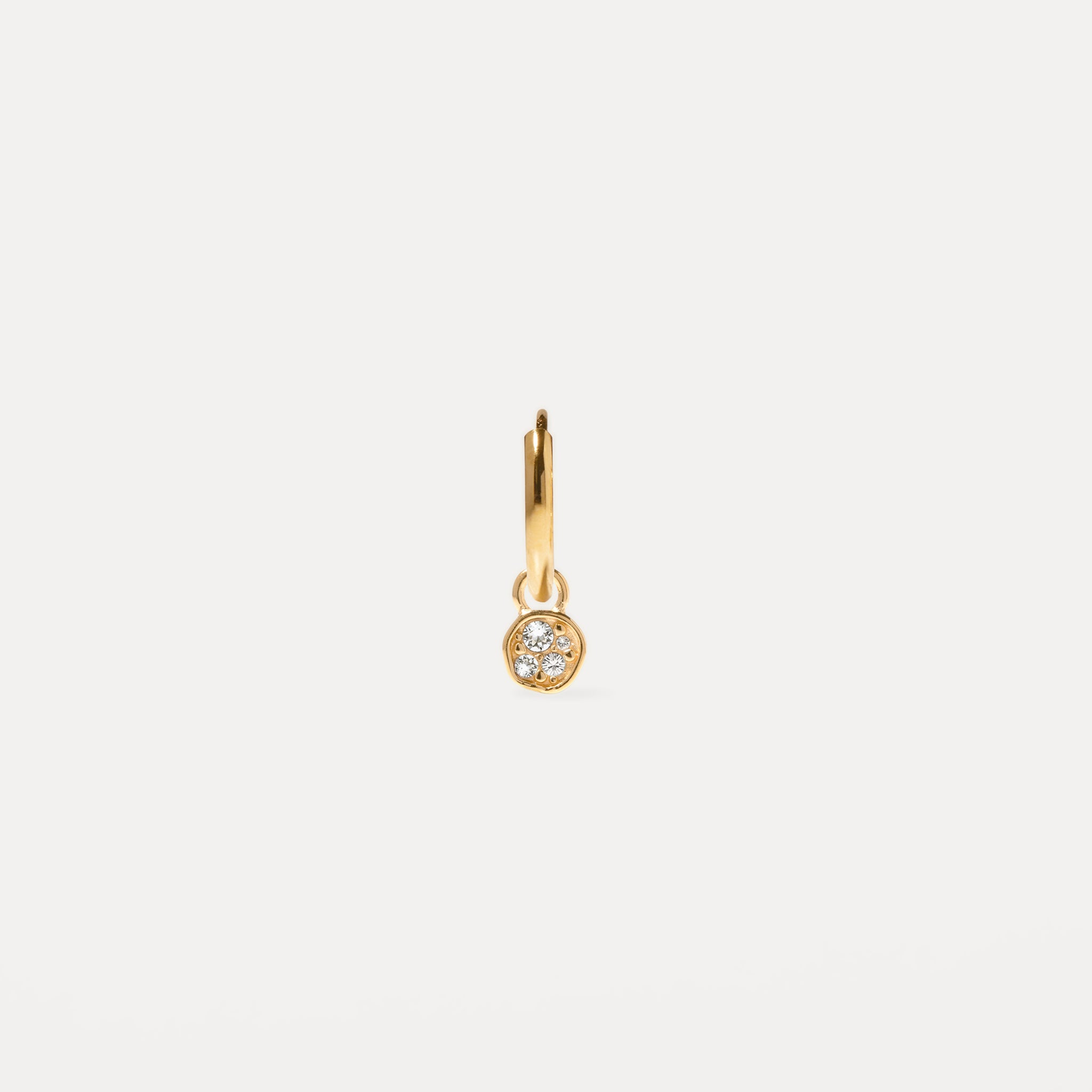 White Crystals Belong Pavé Hoop Earrings