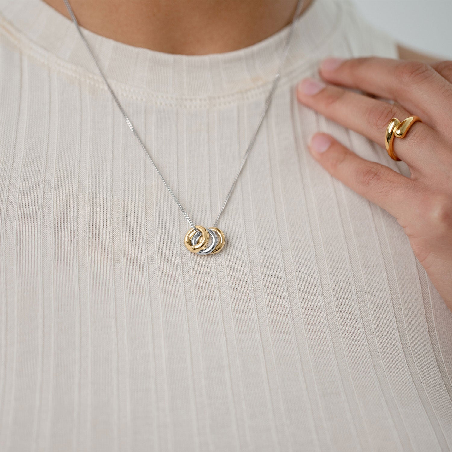 The Gathering Necklace Mixed Gold Vermeil