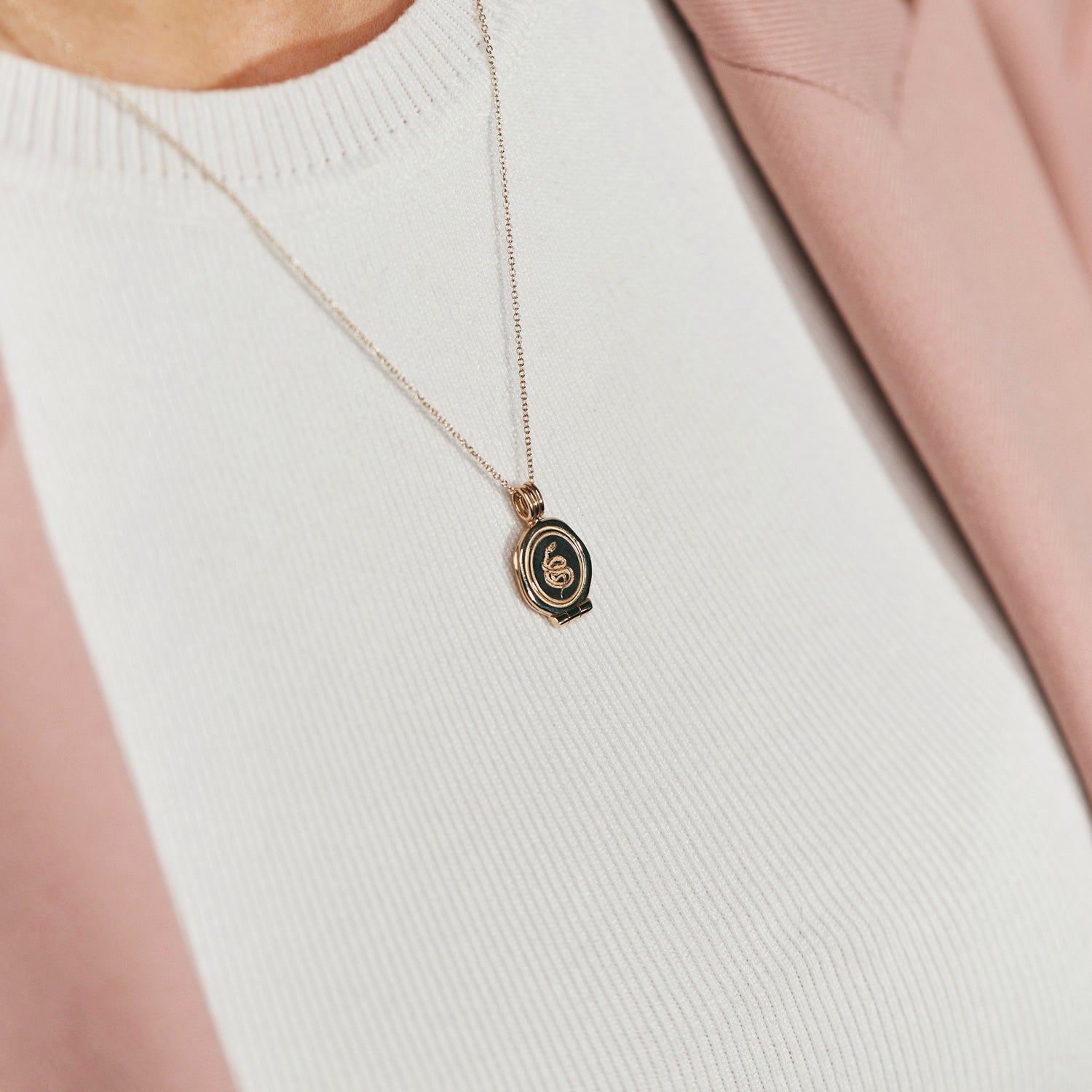 Snake Seal Locket Pendant