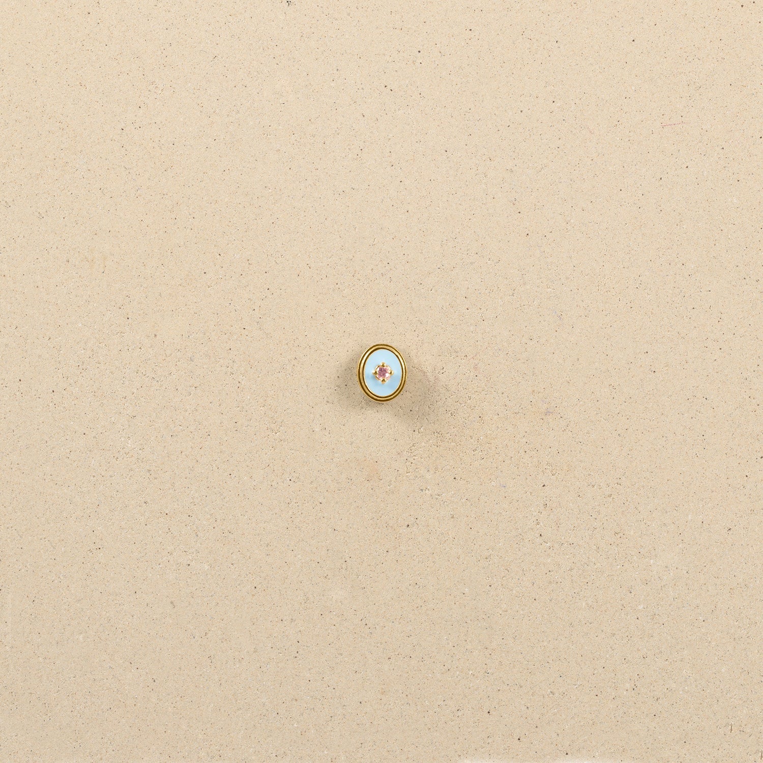 Locket Charm Filler Tourmaline Pallid Blue