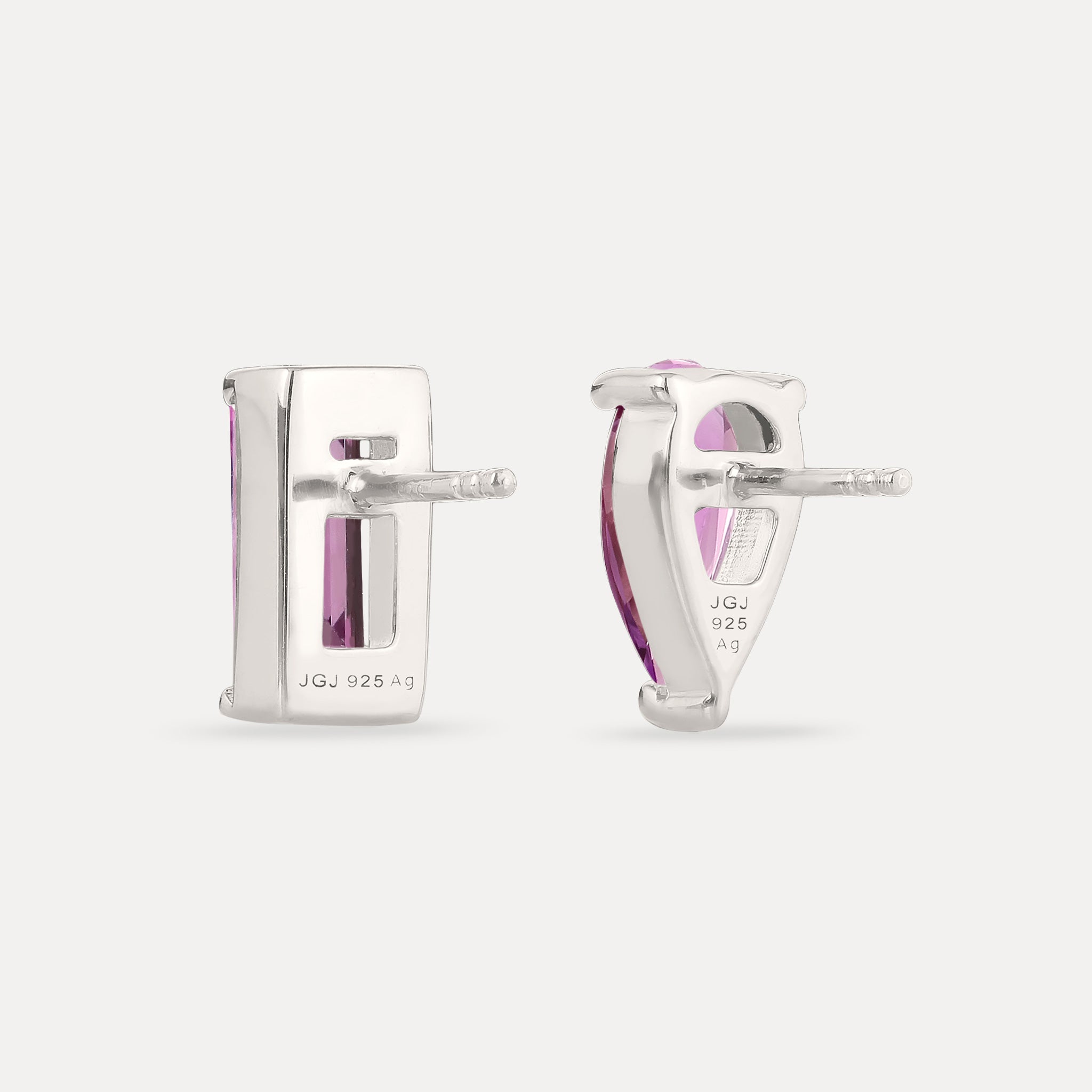 Amethyst Balance Stud Earrings