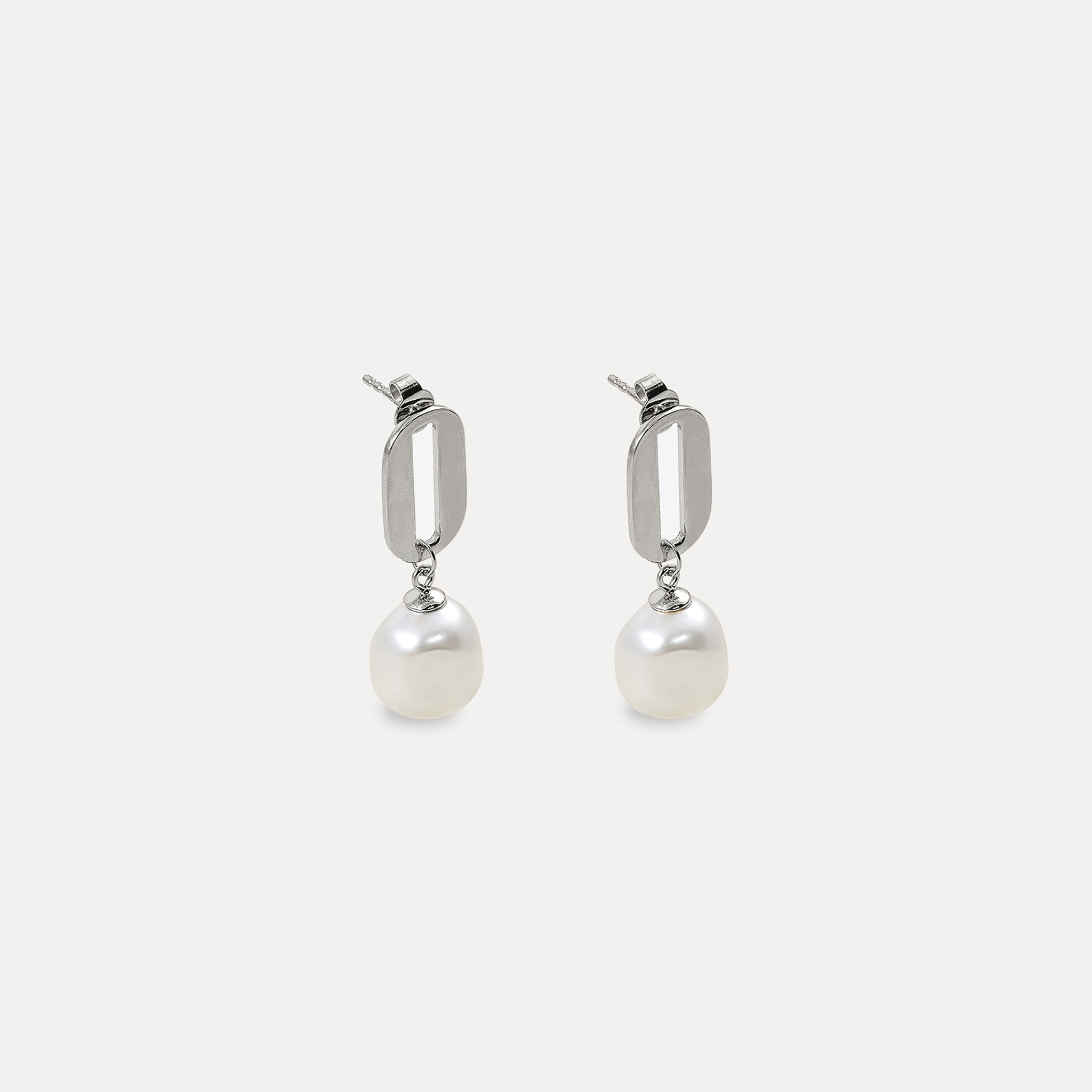 Pearl Baroque O Drop Earrings