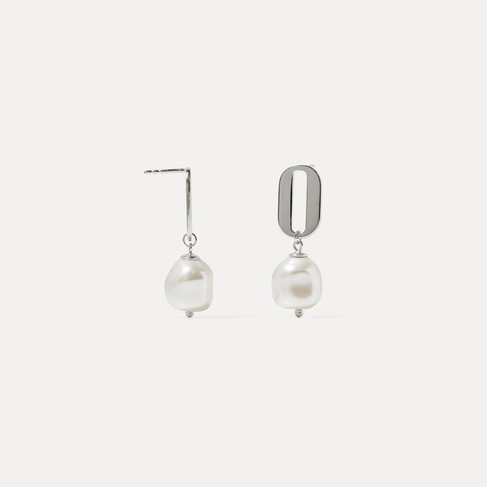 Pearl Baroque O Drop Earrings