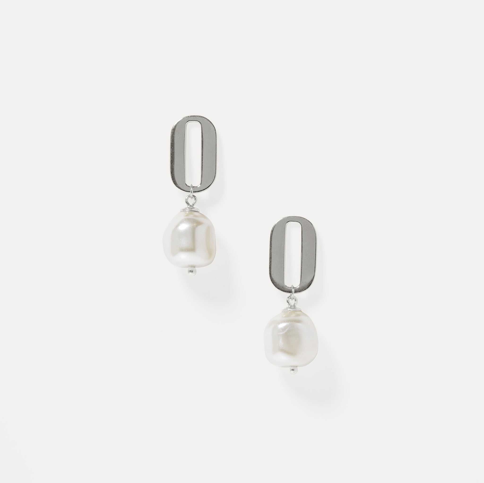 Pearl Baroque O Drop Earrings