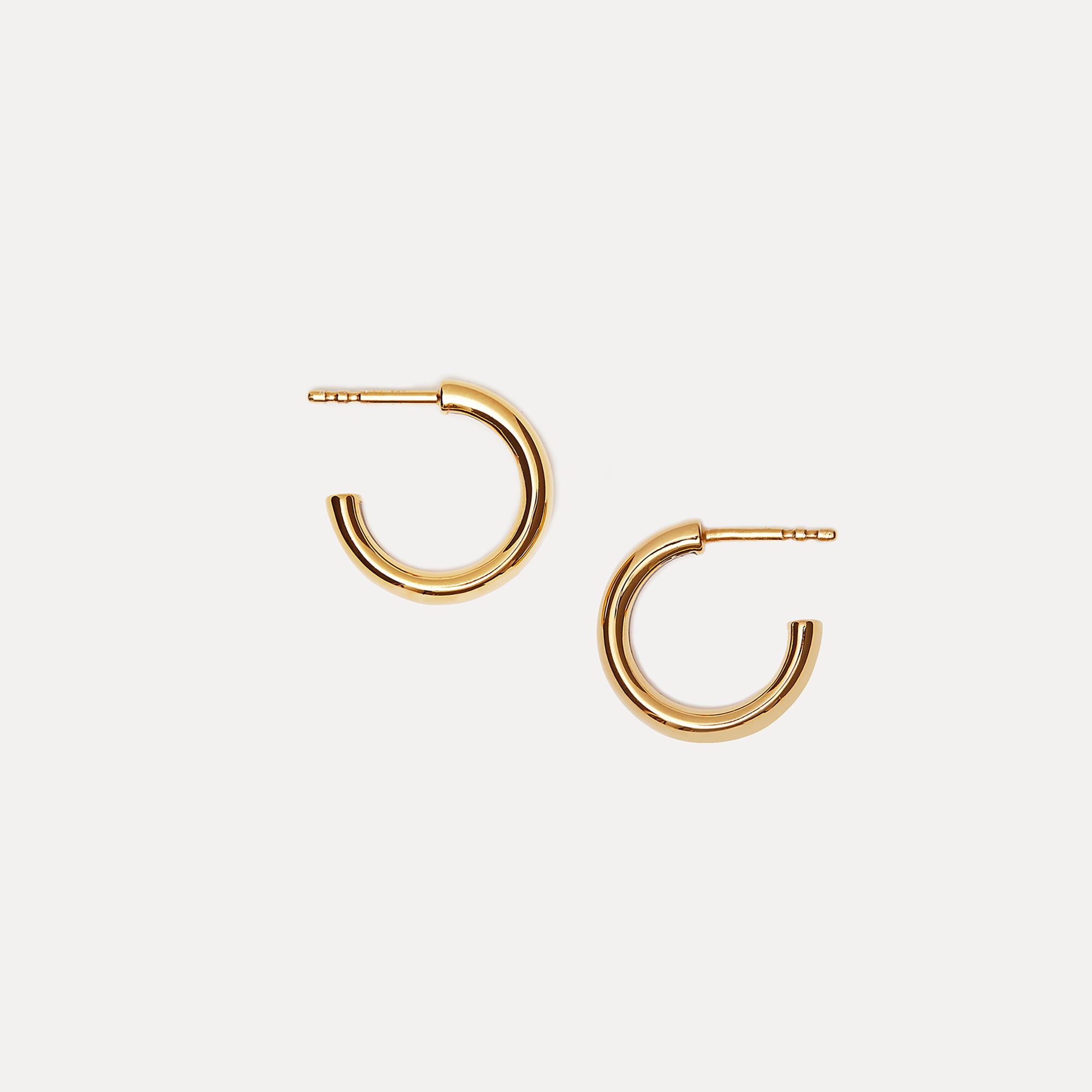 Black Enamel Bold Hoop Earrings