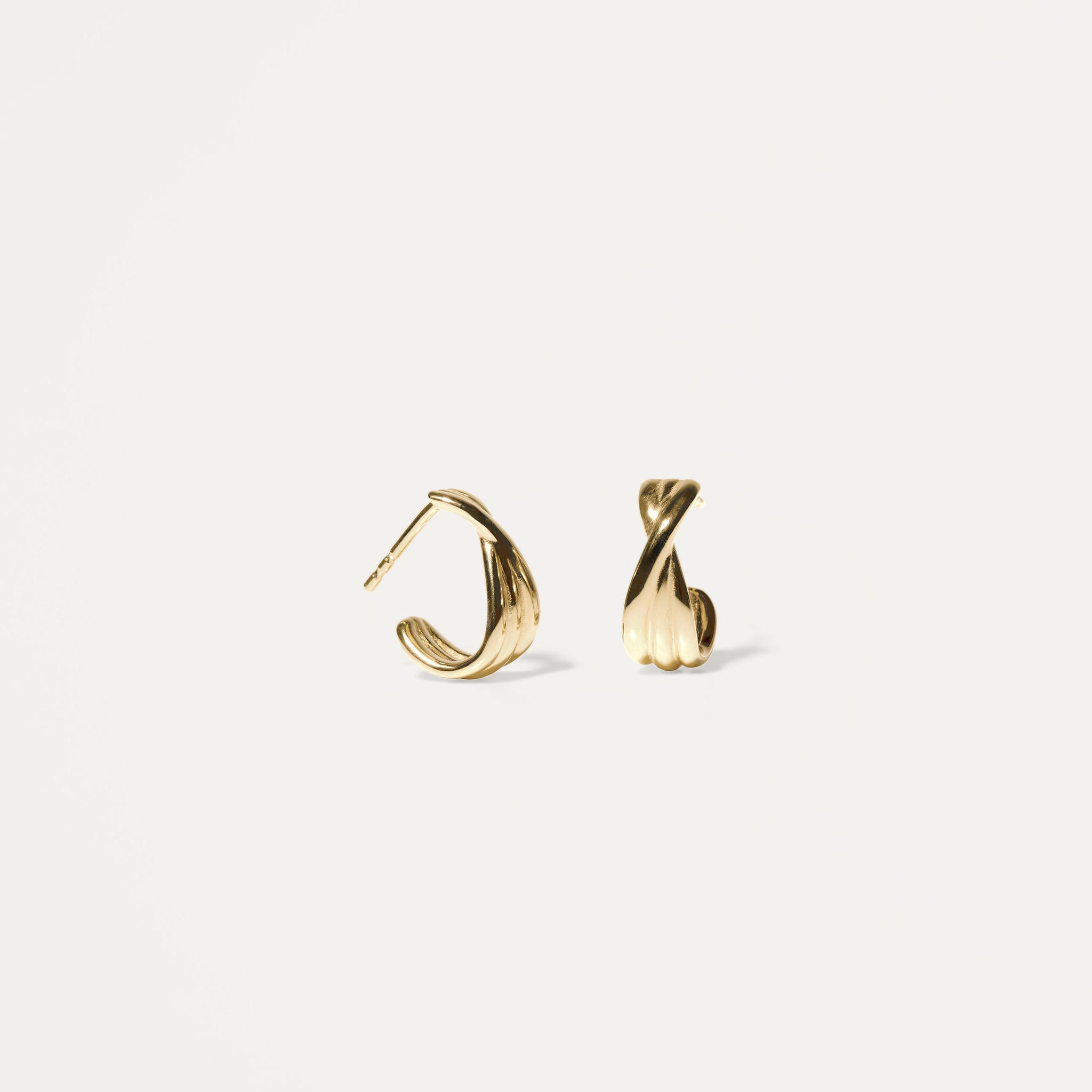 Bonds Path Hoop Earrings | 14k Gold