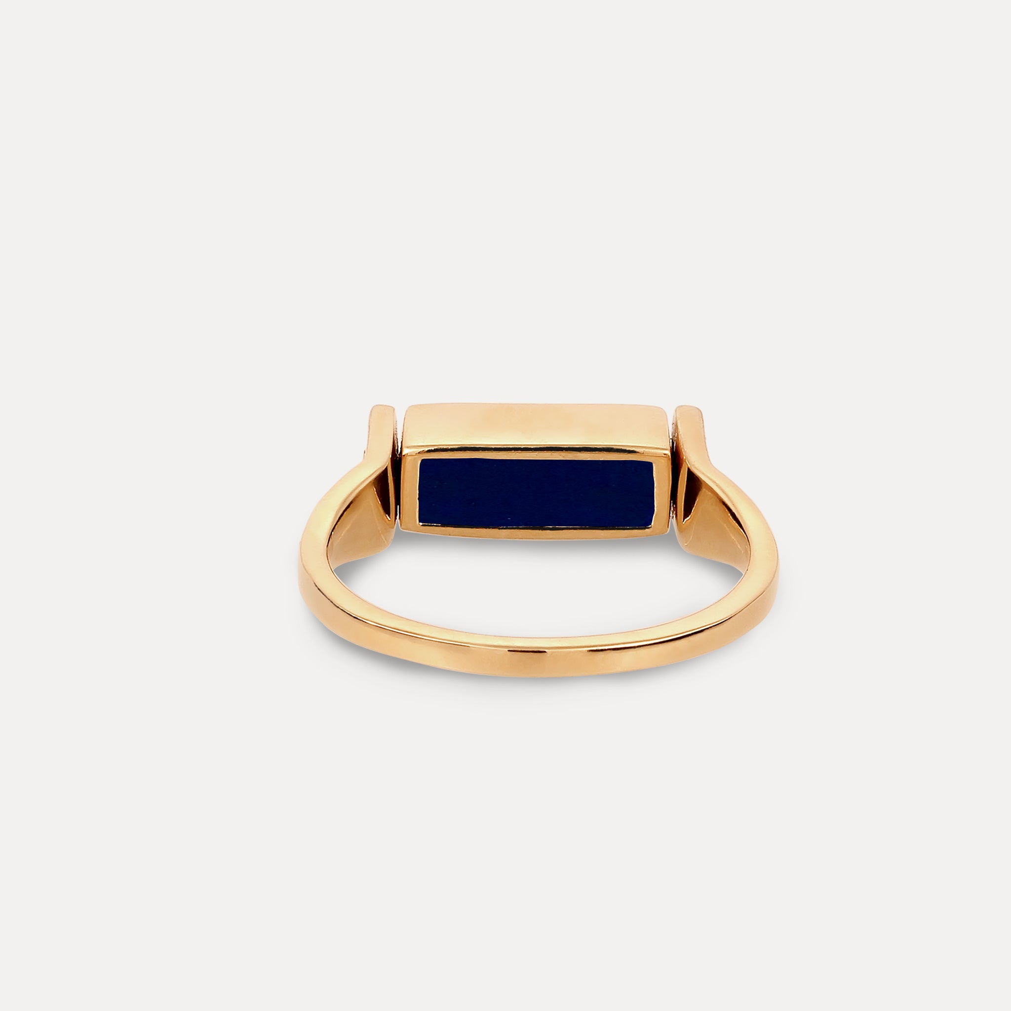 Sapphire Engravable Brick Flip Ring
