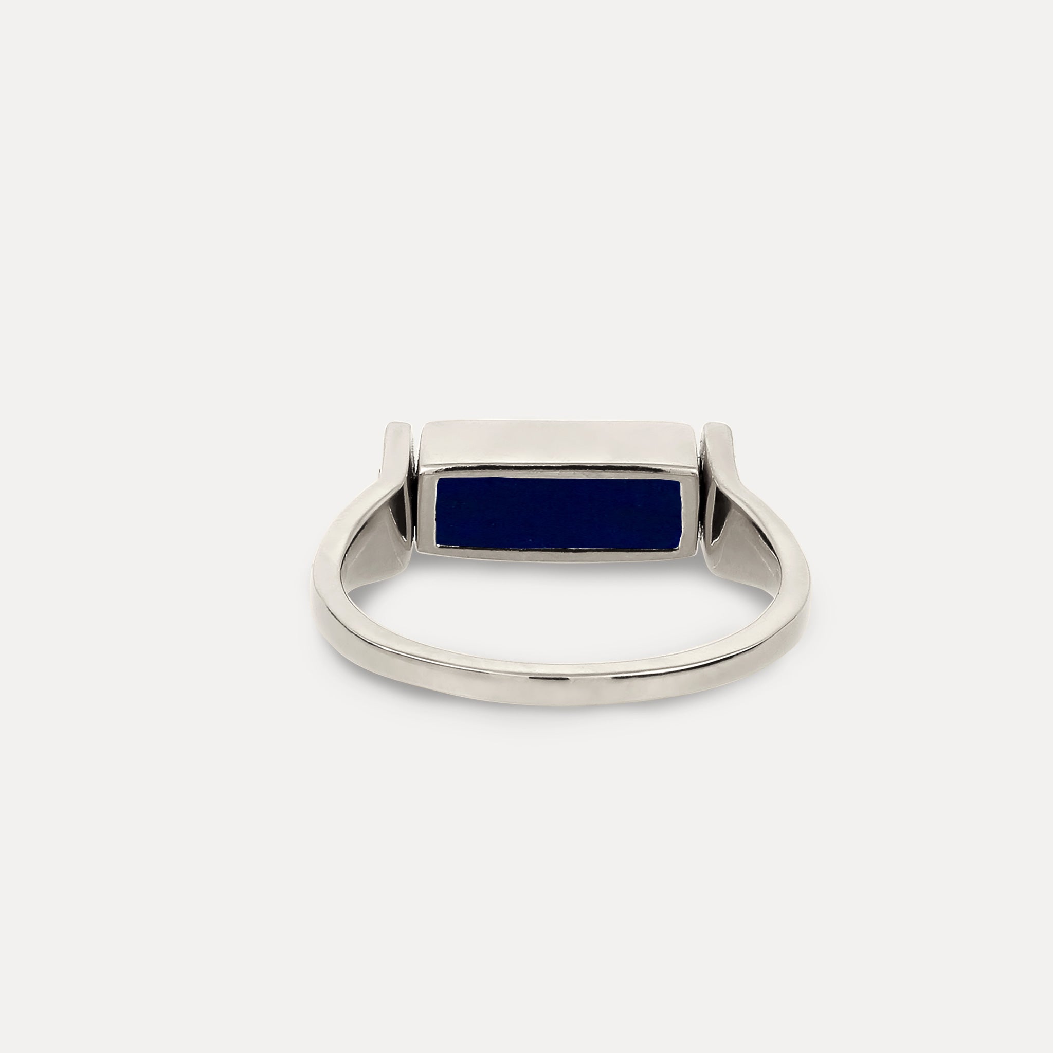 Sapphire Engravable Brick Flip Ring