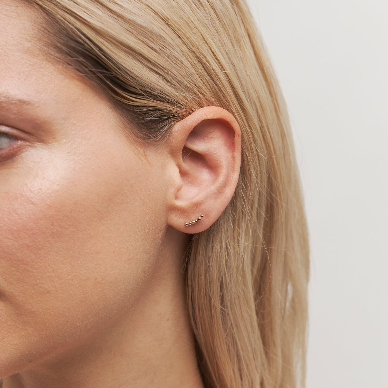 Bubble Bar Stud Earrings | 14k Gold