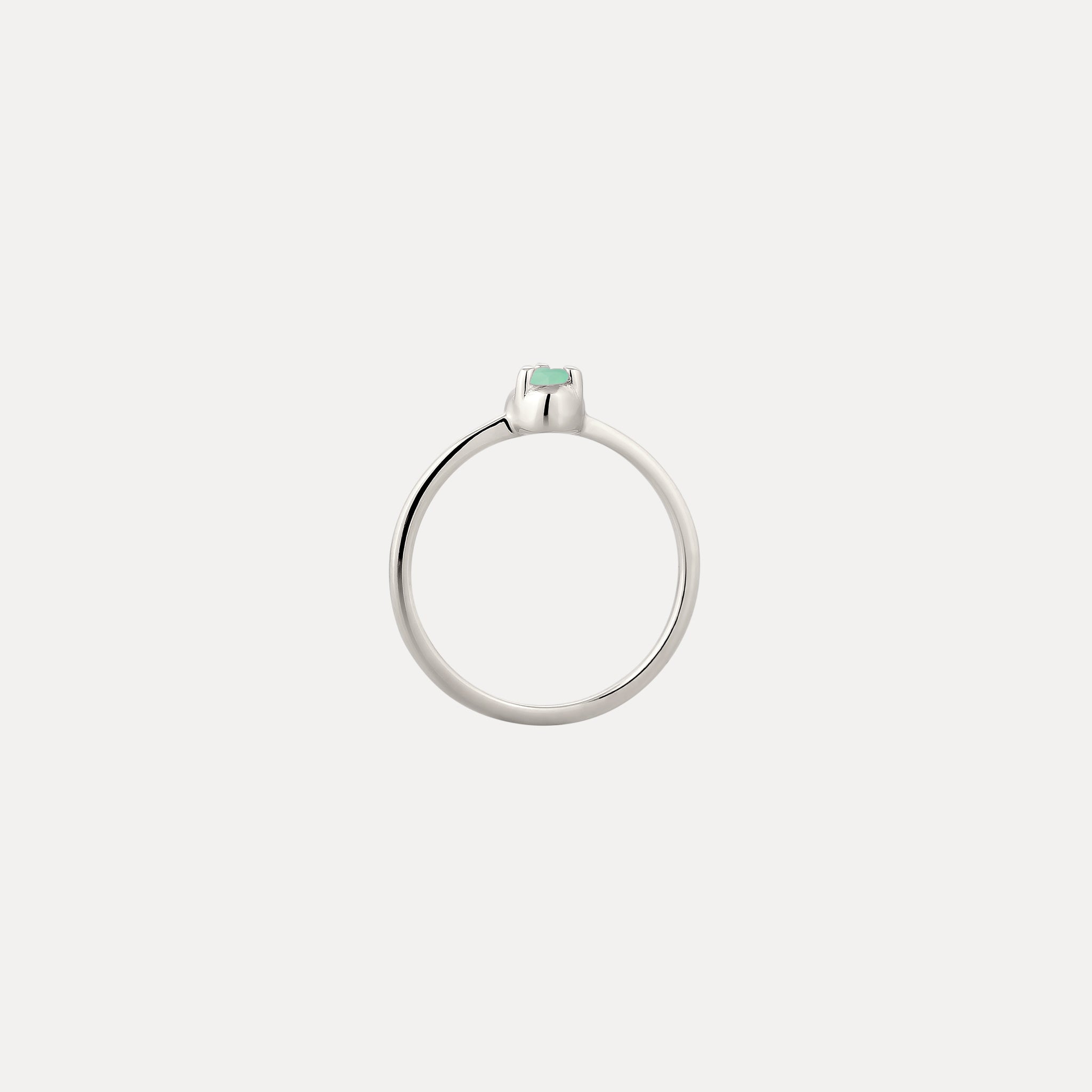Mini Birthstone Ring 925 Silver