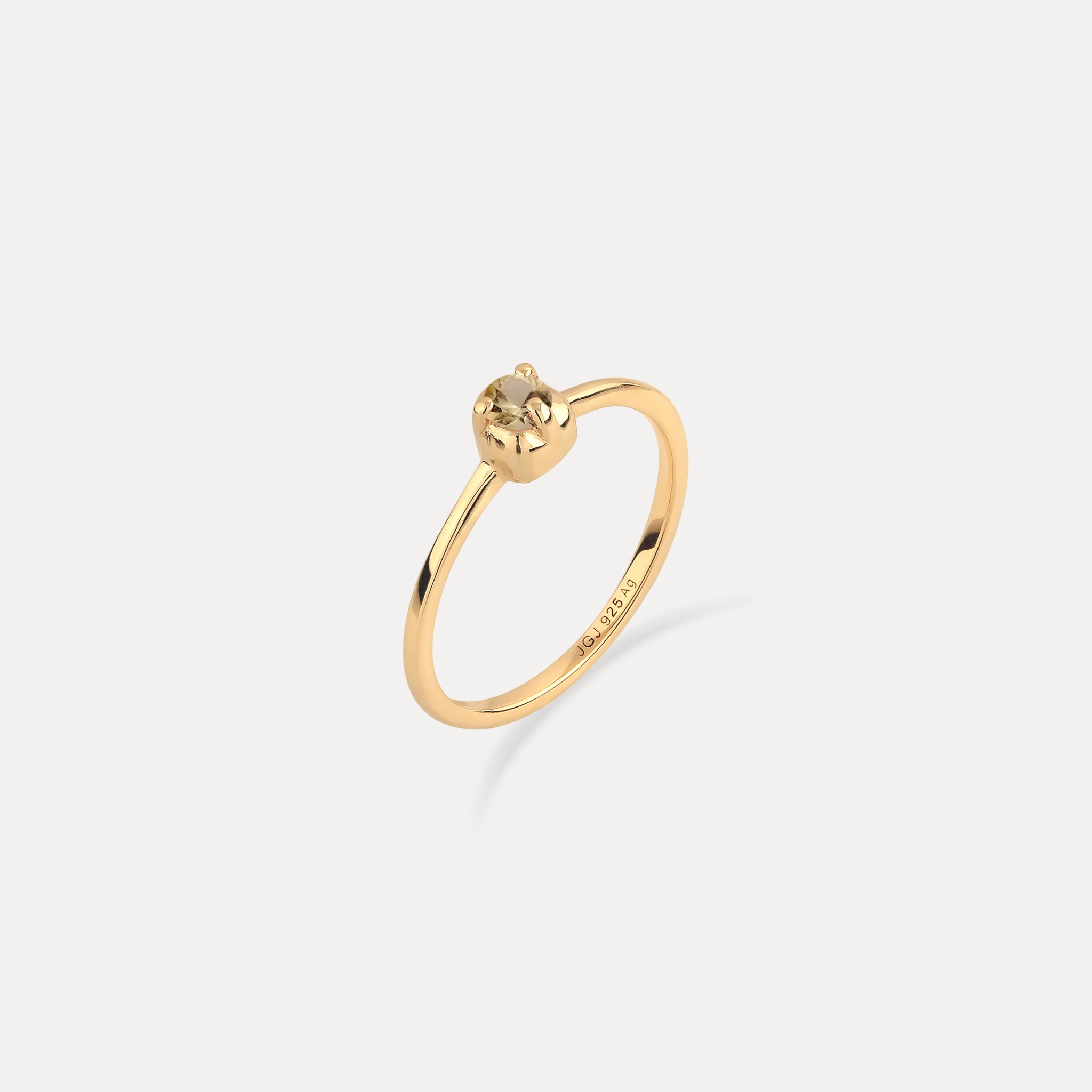 Mini Birthstone Ring 24k Gold Vermeil