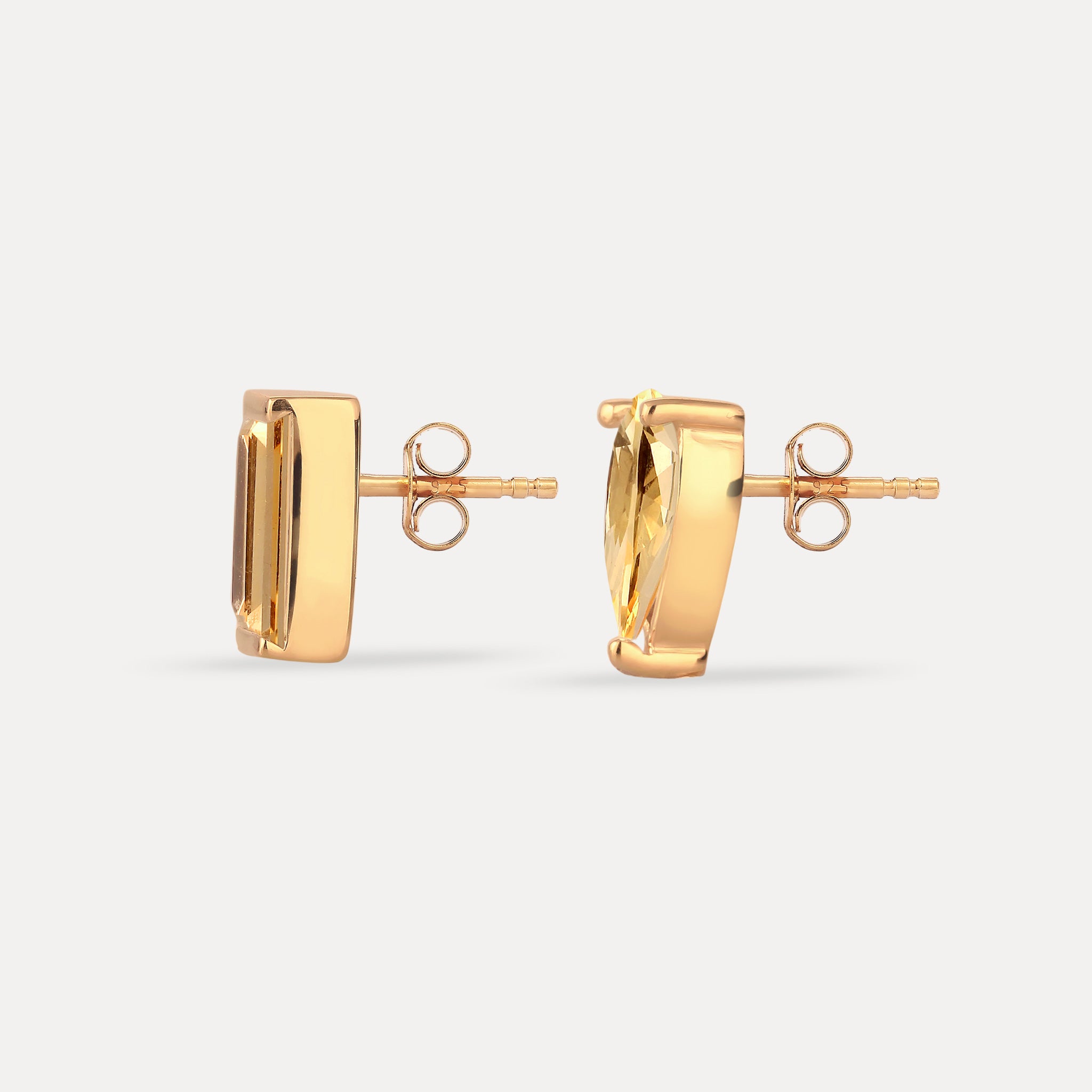 Citrine Balance Stud Earrings
