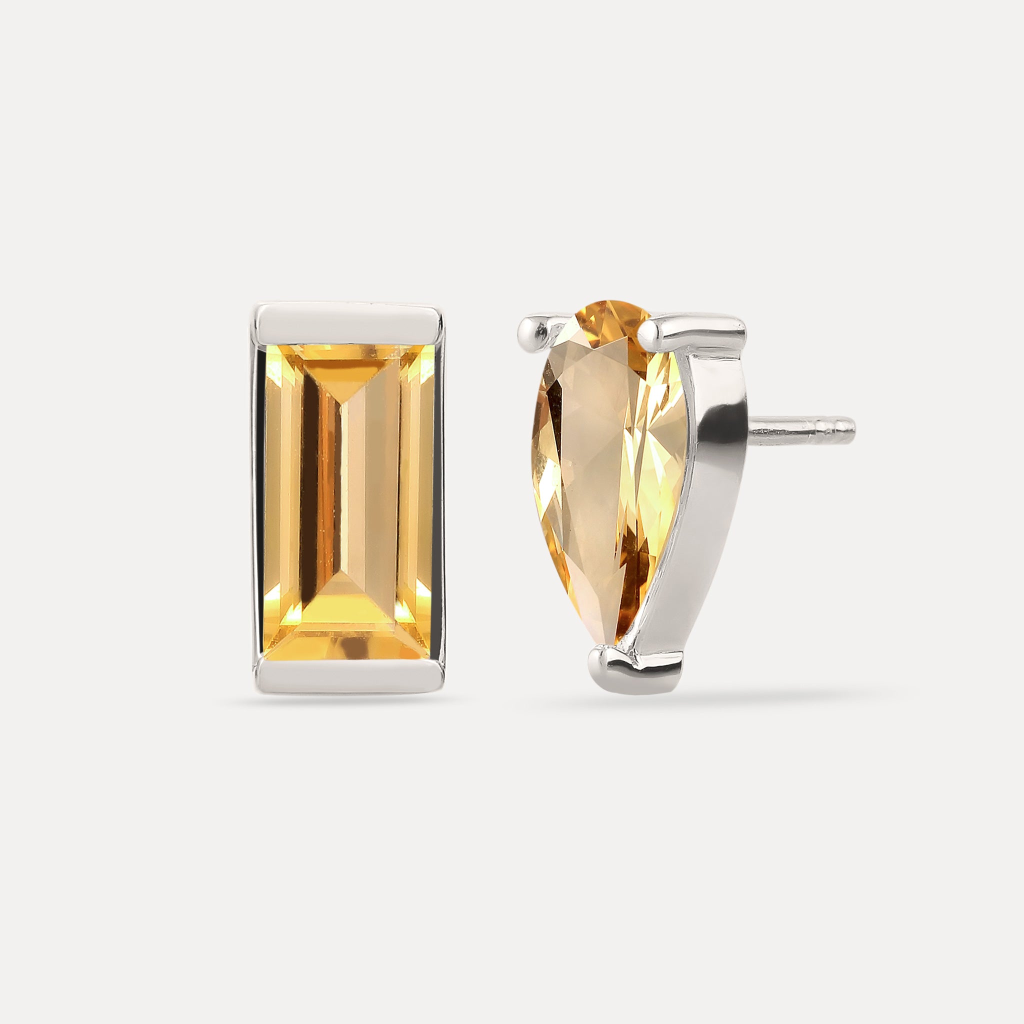 Citrine Balance Stud Earrings