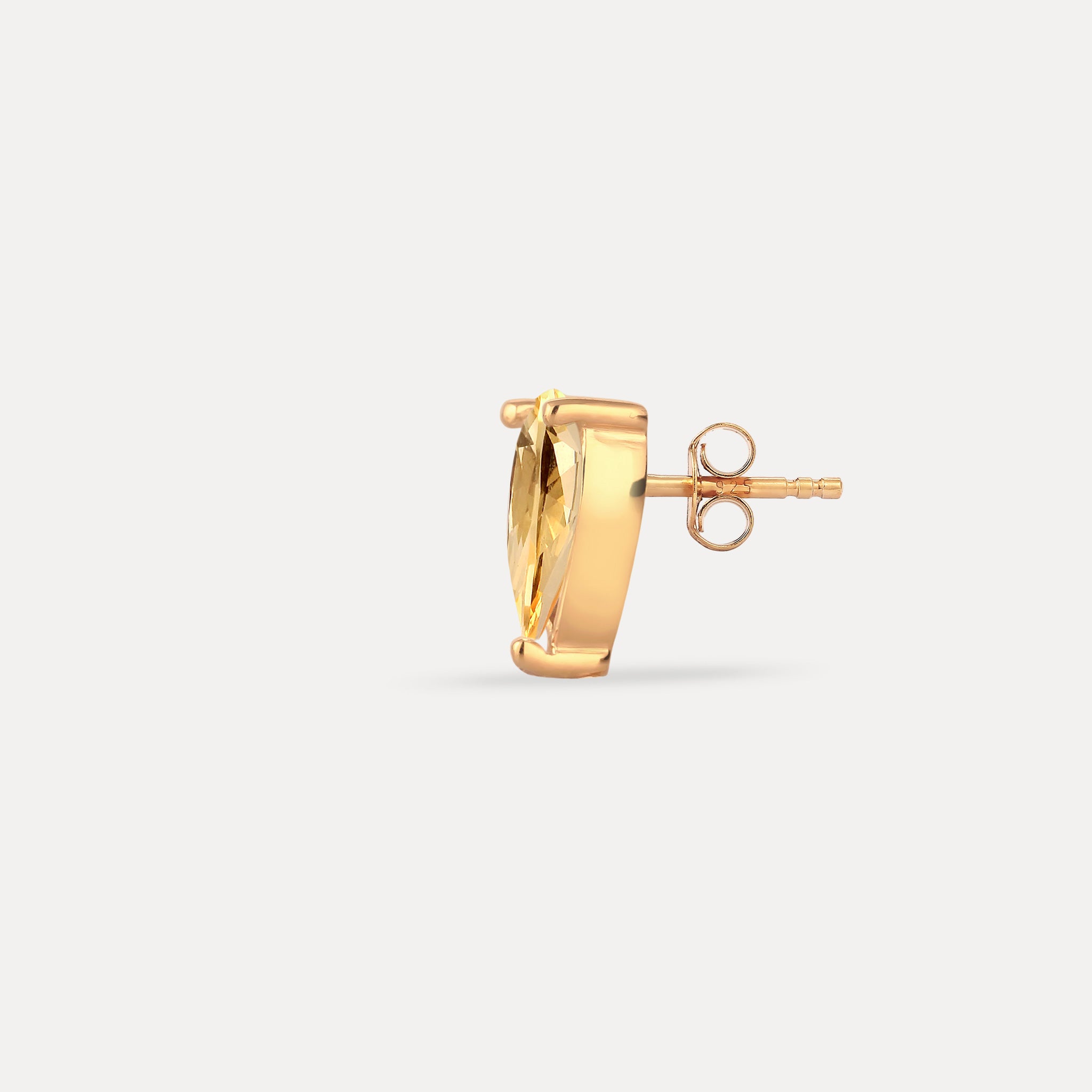 Citrine Balance Drop Stud Earring - Single