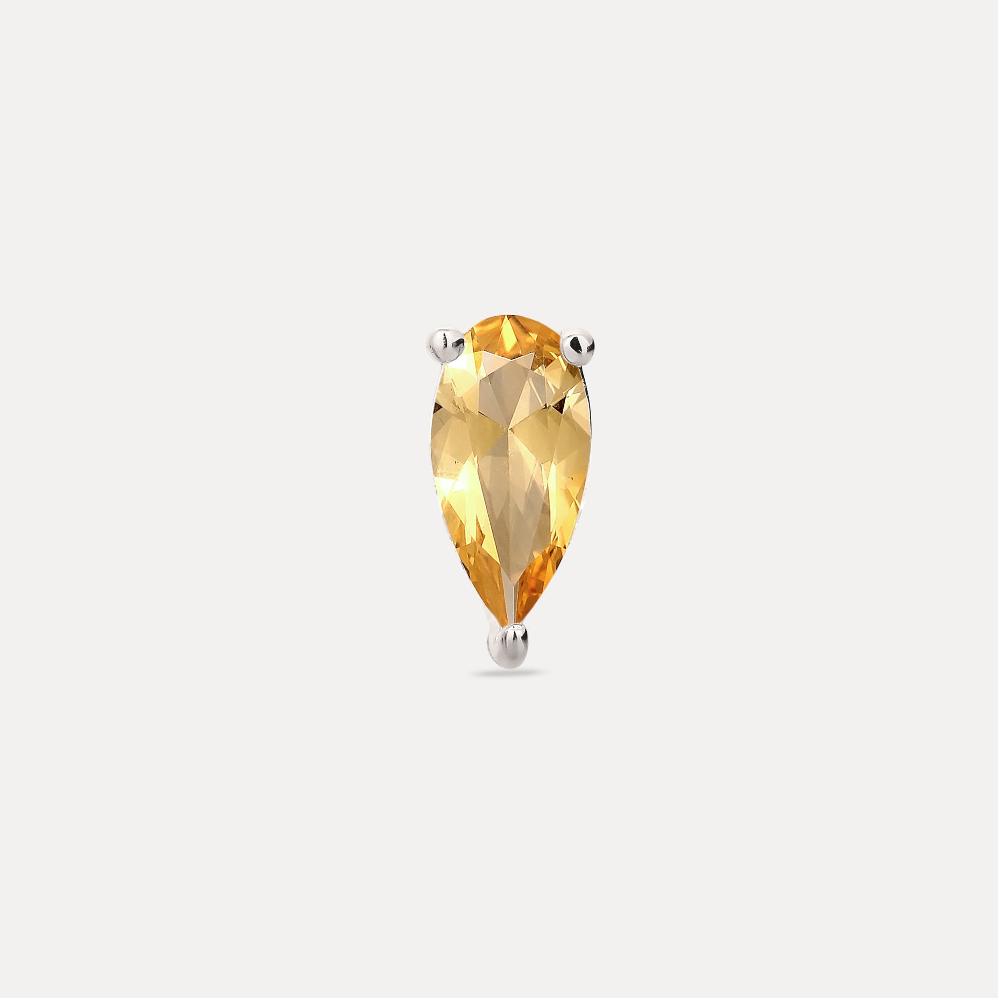 Citrine Balance Drop Stud Earring - Single