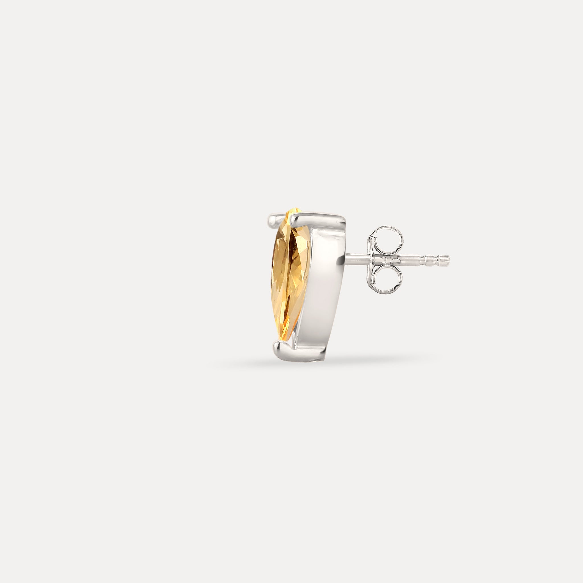Citrine Balance Drop Stud Earring - Single