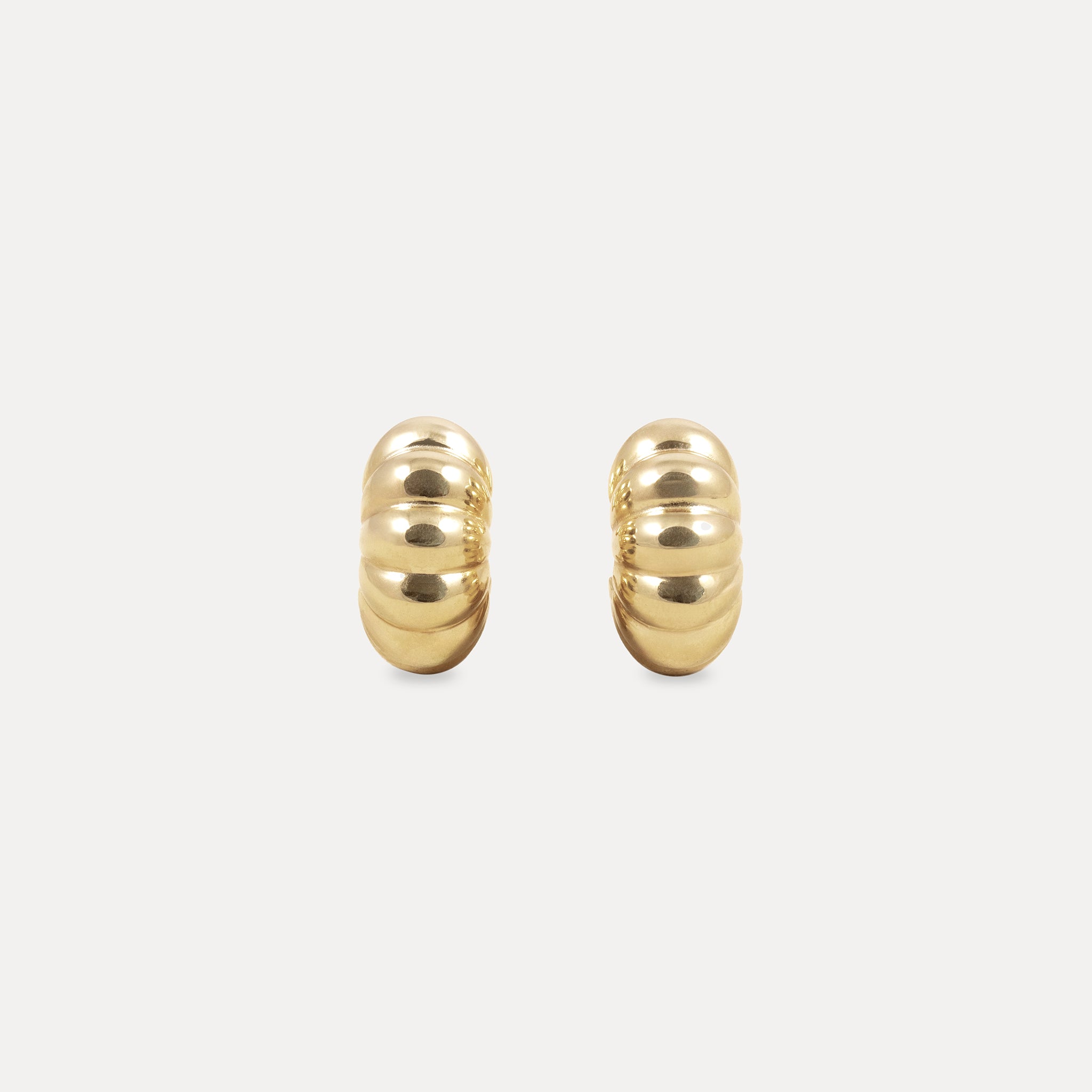 Eden Citrus Tangerine Huggies | 14k Gold