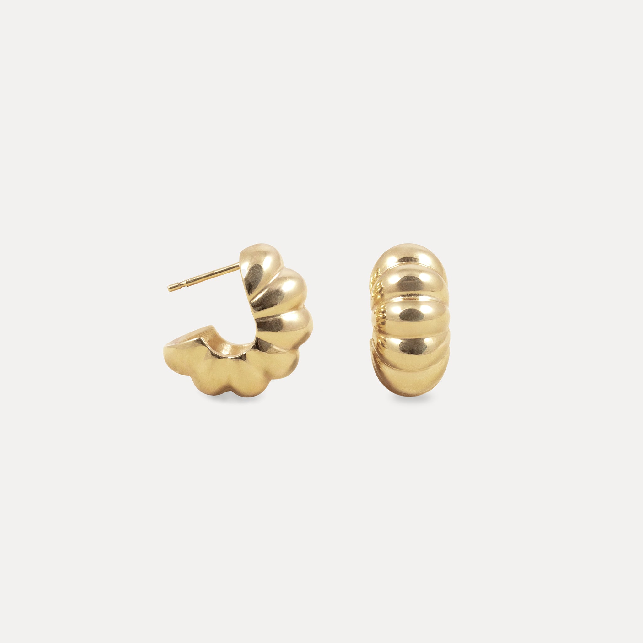 Eden Citrus Tangerine Huggies | 14k Gold