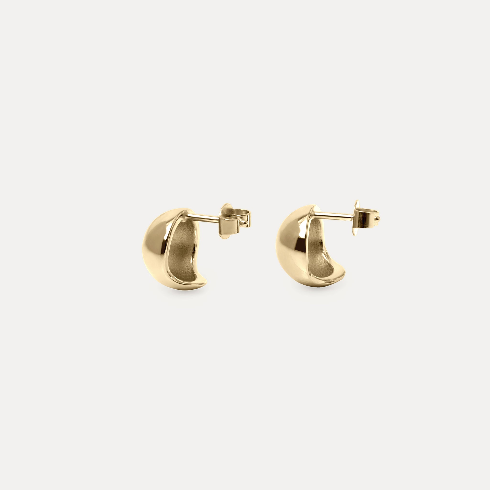 Dome Stud Earrings | 14k Gold