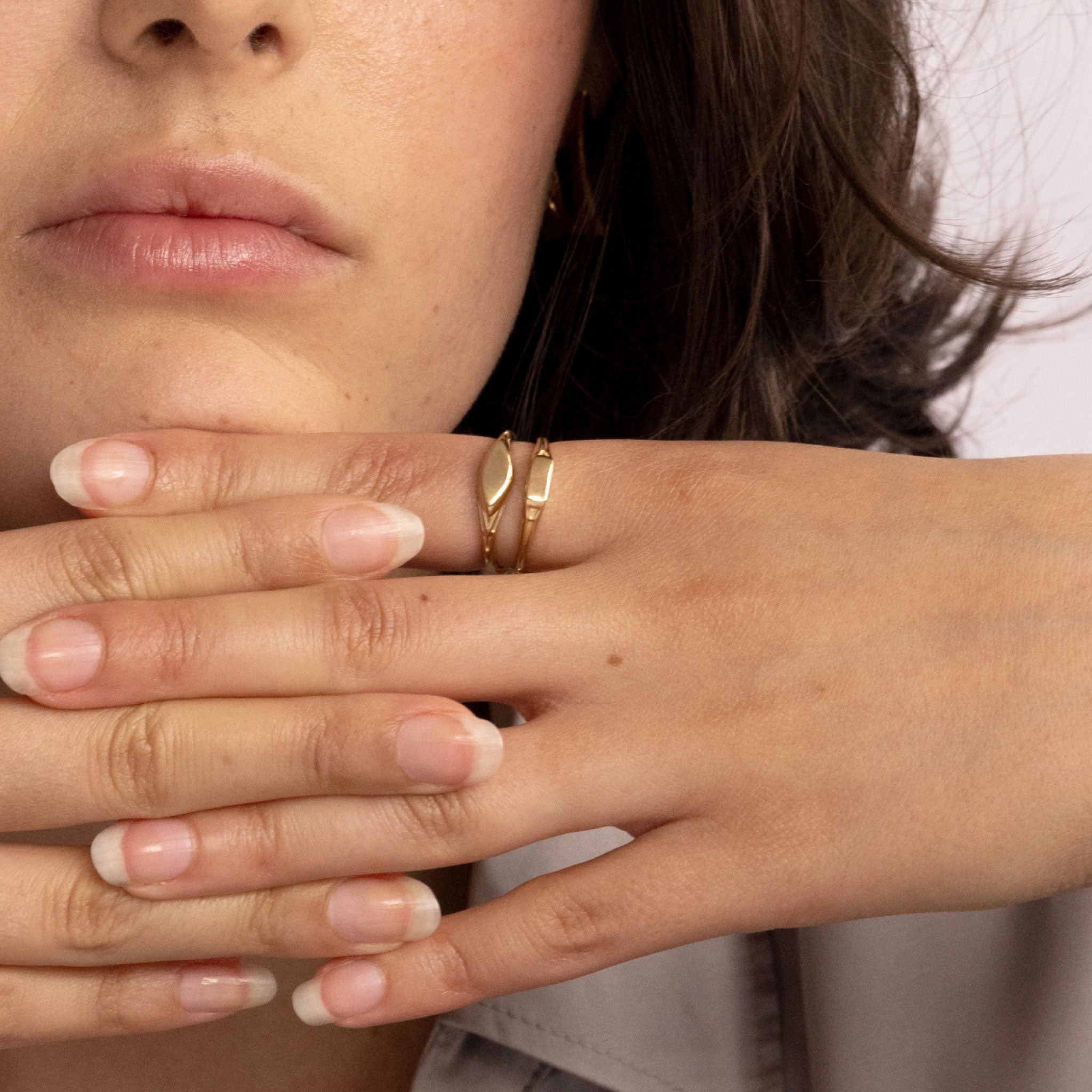 Double Signet Ring