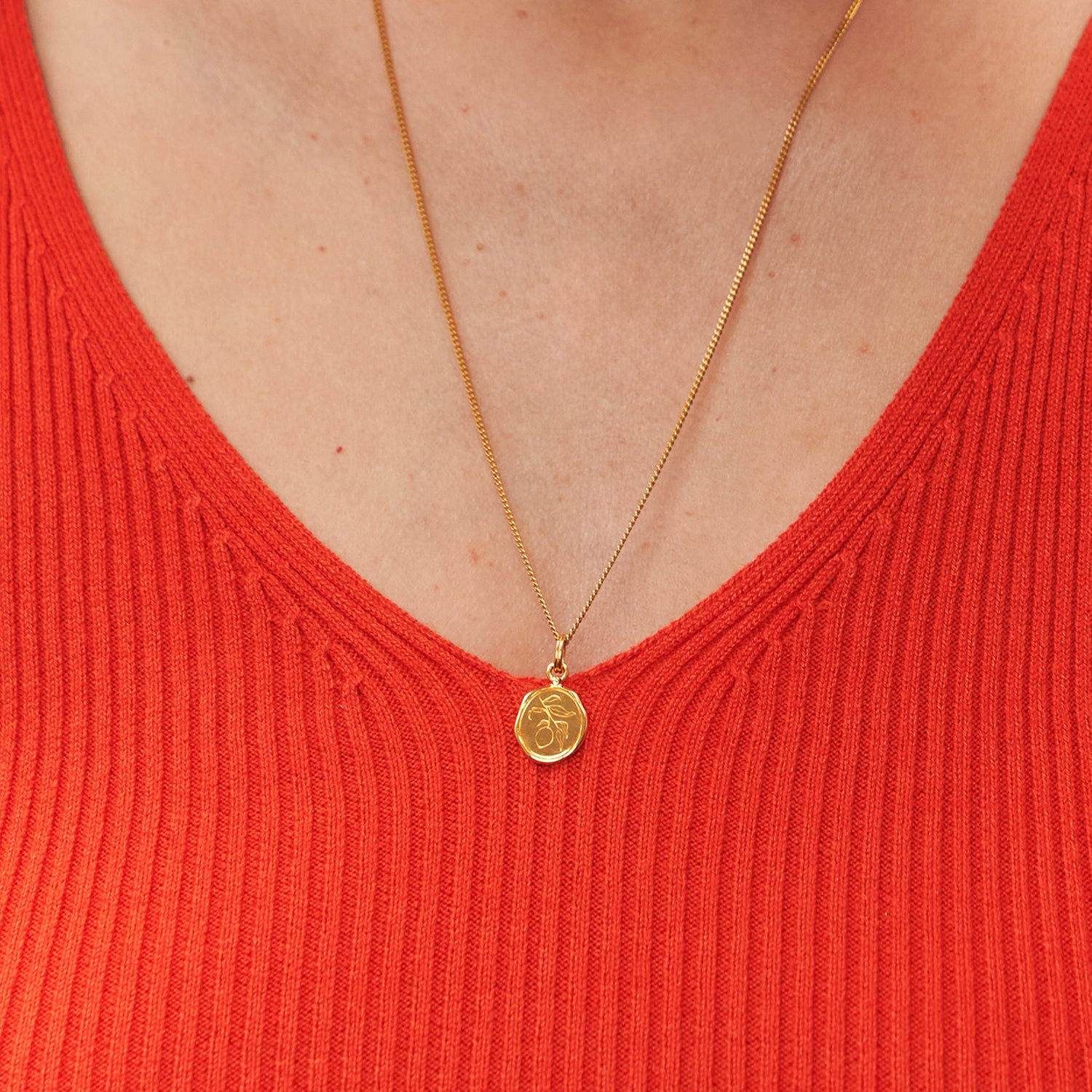 Eden Lemon Seal Pendant | 14k Gold